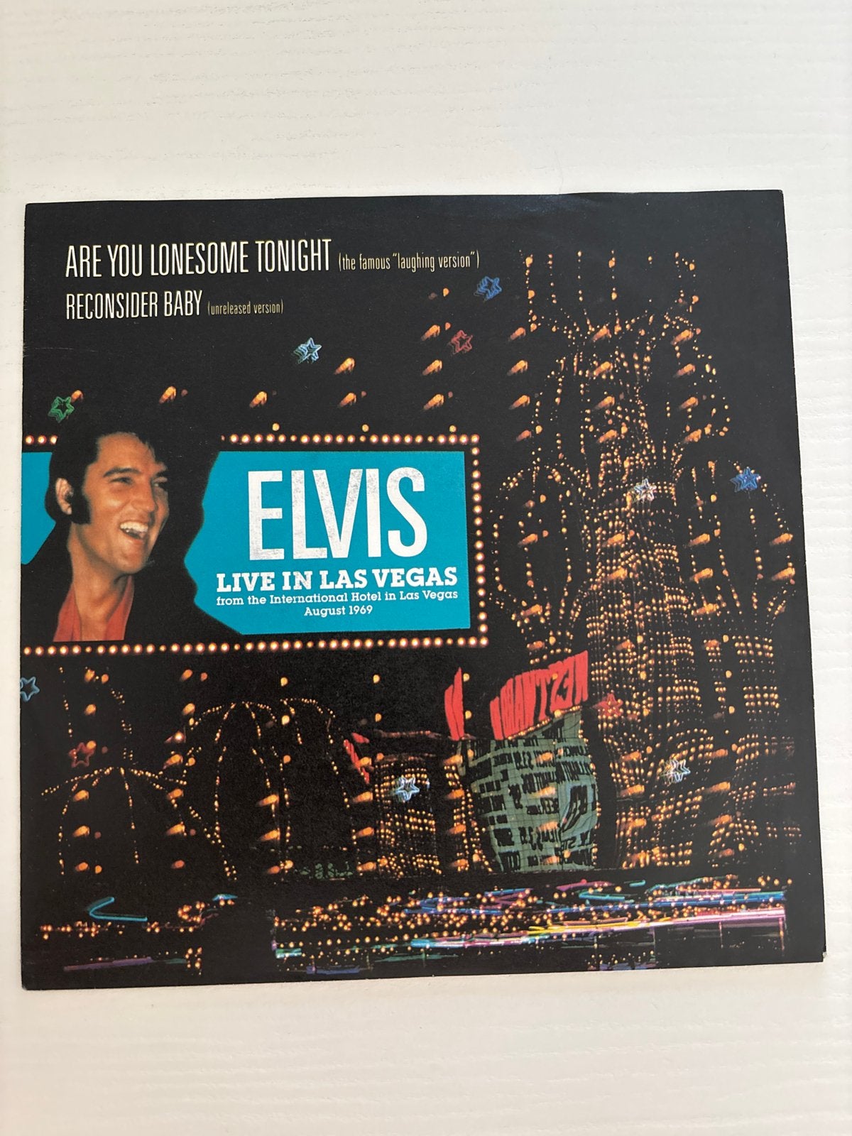 Elvis - Live in Las Vegas 45 toeren single lonesome tonight, Ophalen of Verzenden, Zo goed als nieuw, Cd of Plaat
