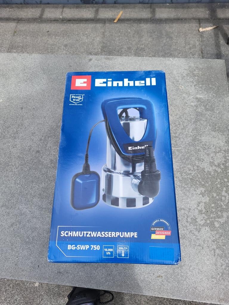 Einhell BG-SWP 750 Vuilwaterpomp - Nieuw in doos, Tuin en Terras, Waterpompen, Ophalen of Verzenden