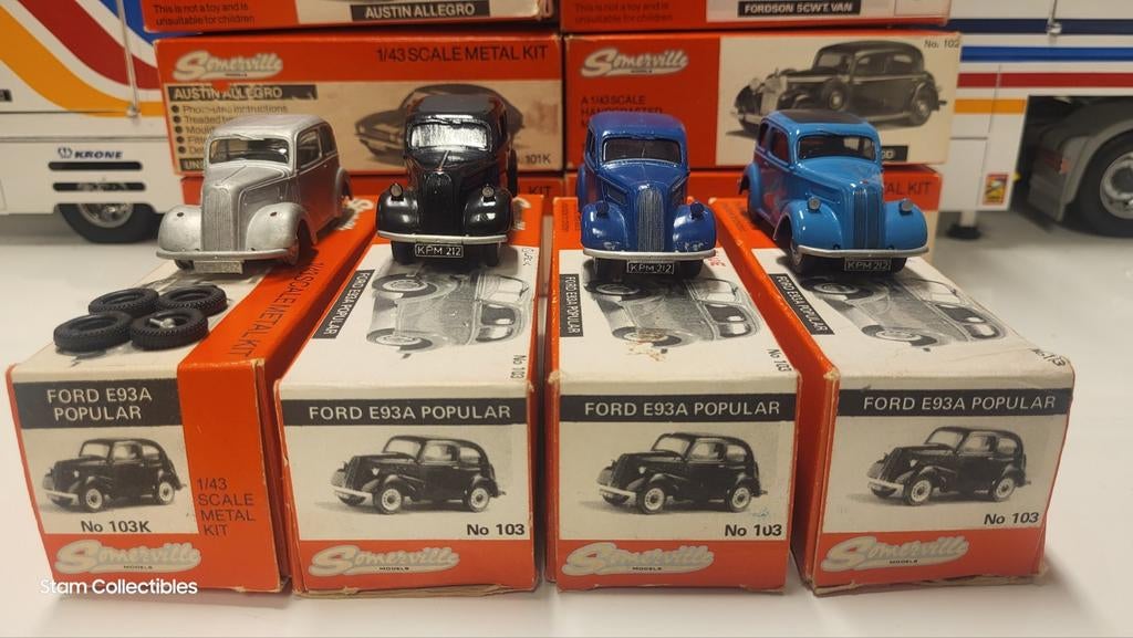 Somerville Models No.103 Ford E93A Popular Black,Blue,Metal, Hobby en Vrije tijd, Modelauto's | 1:43, Overige merken, Auto, Ophalen of Verzenden