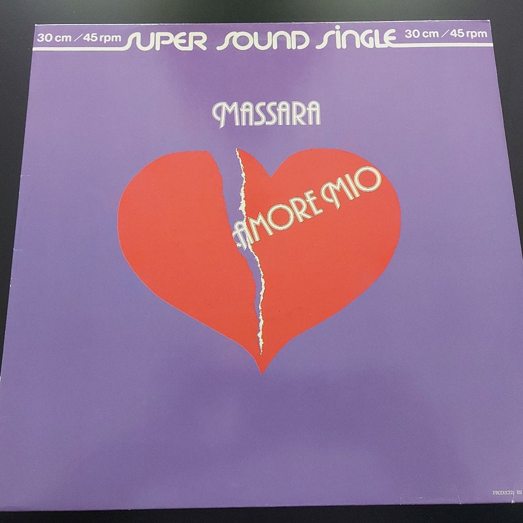 12 inch Maxisingle Massara - Amore Mio (1981), Gebruikt, Ophalen of Verzenden, Fotohoes, Disco