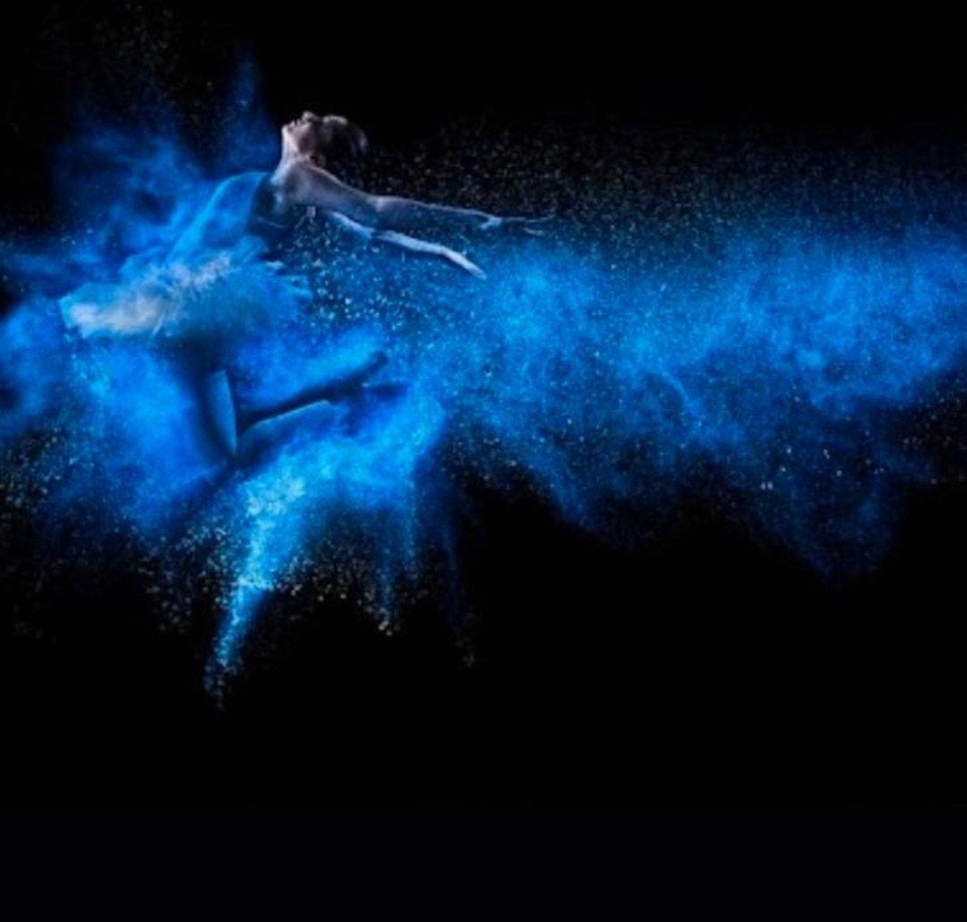 Glas schilderij 'The Blue Dancer 120x80 cm - Modern kunstwer, Antiek en Kunst, Kunst | Schilderijen | Modern, Ophalen, Figuren