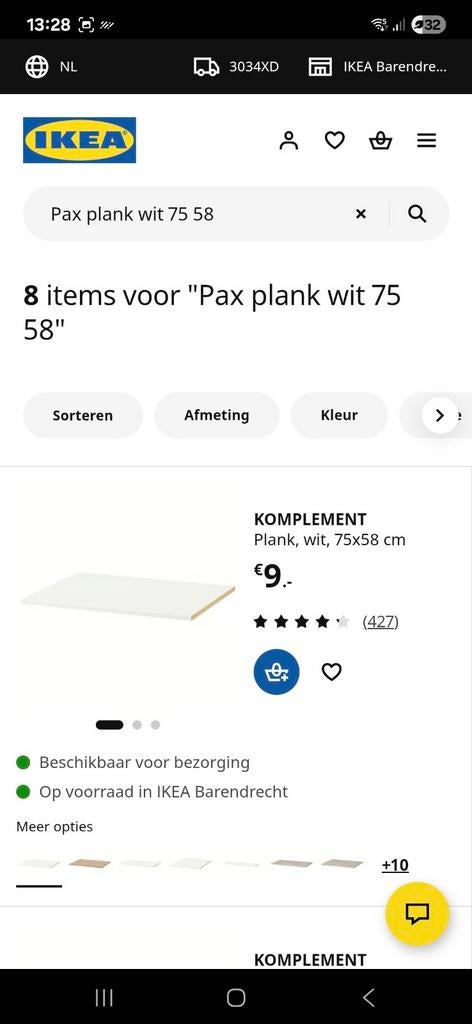 Pax lades rails en planken, Eén persoon, Cadeaubon