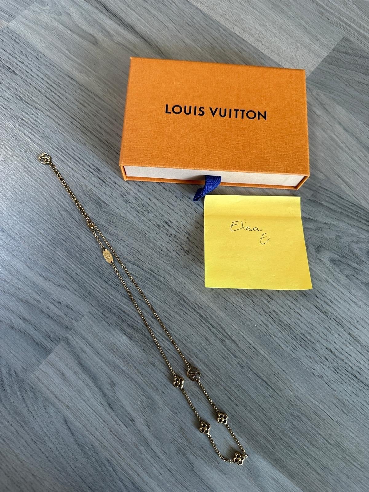 Louis Vuitton Flower Full Ketting M68125 Goudkleurig, Sieraden, Tassen en Uiterlijk, Kettingen, Zo goed als nieuw, Goud, Verstelbaar