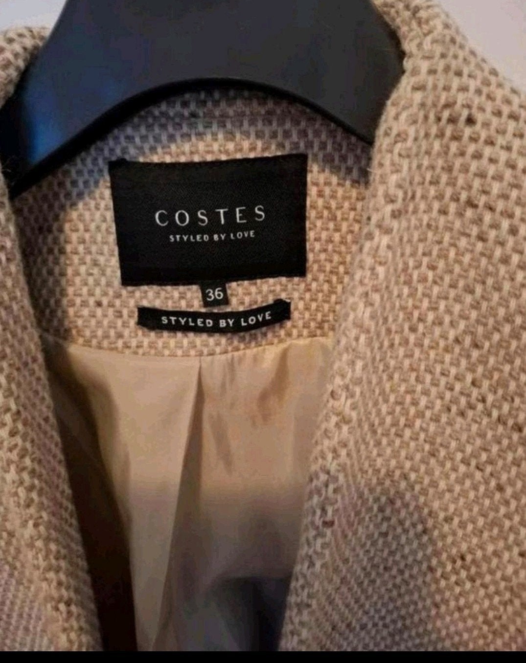Costes stijlvolle blazer beige/nude - Maat 36, Kleding | Dames, Beige, Ophalen of Verzenden, Zo goed als nieuw, Maat 36 (S)