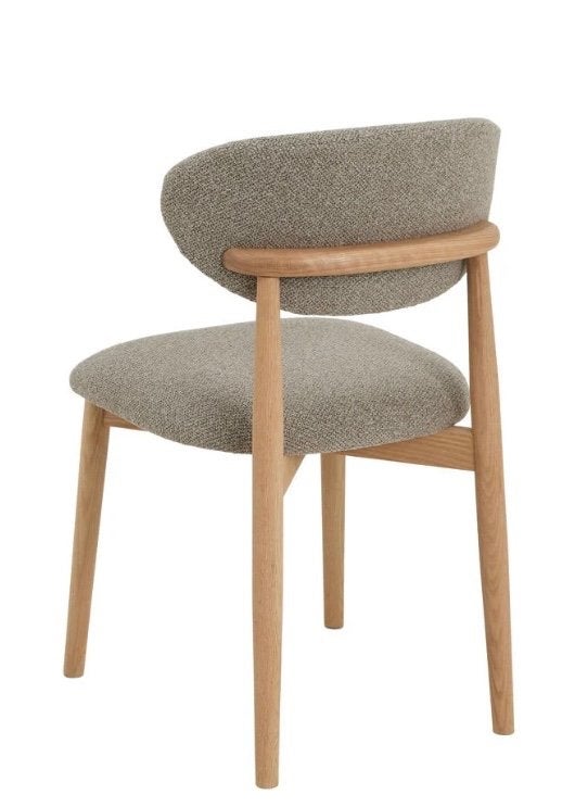 Eetkamerstoel Nous Living NIEUW in de verpakking, Huis en Inrichting, Stoelen, Ophalen, Japandi, Bruin, Nieuw
