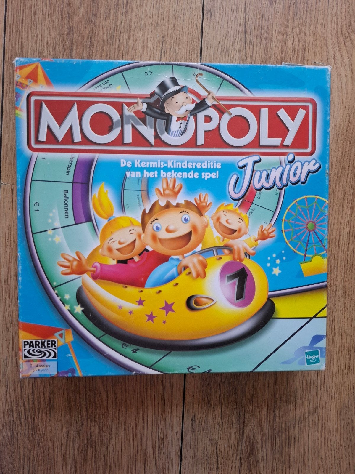 Monopoly Junior - De Kermis-Kindereditie, Drie of vier spelers, Ophalen of Verzenden, Gebruikt, Parker