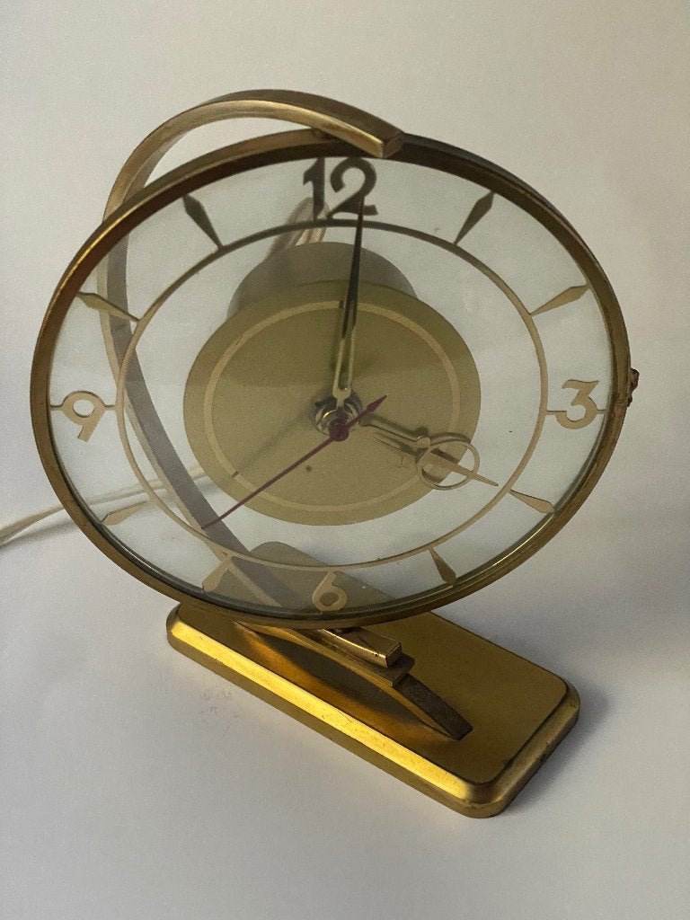 Vintage bureauklok elektrisch (LOOPT NIET), Ophalen of Verzenden