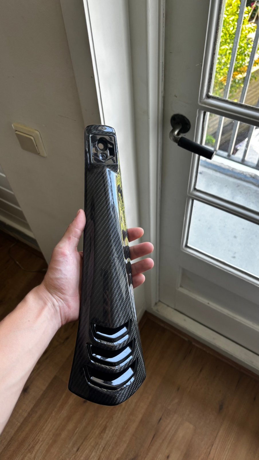 Vespa carbon claxonneus (zie beschrijving voor ruilen), Ophalen of Verzenden, Zo goed als nieuw, Kap, Vespa/piaggio