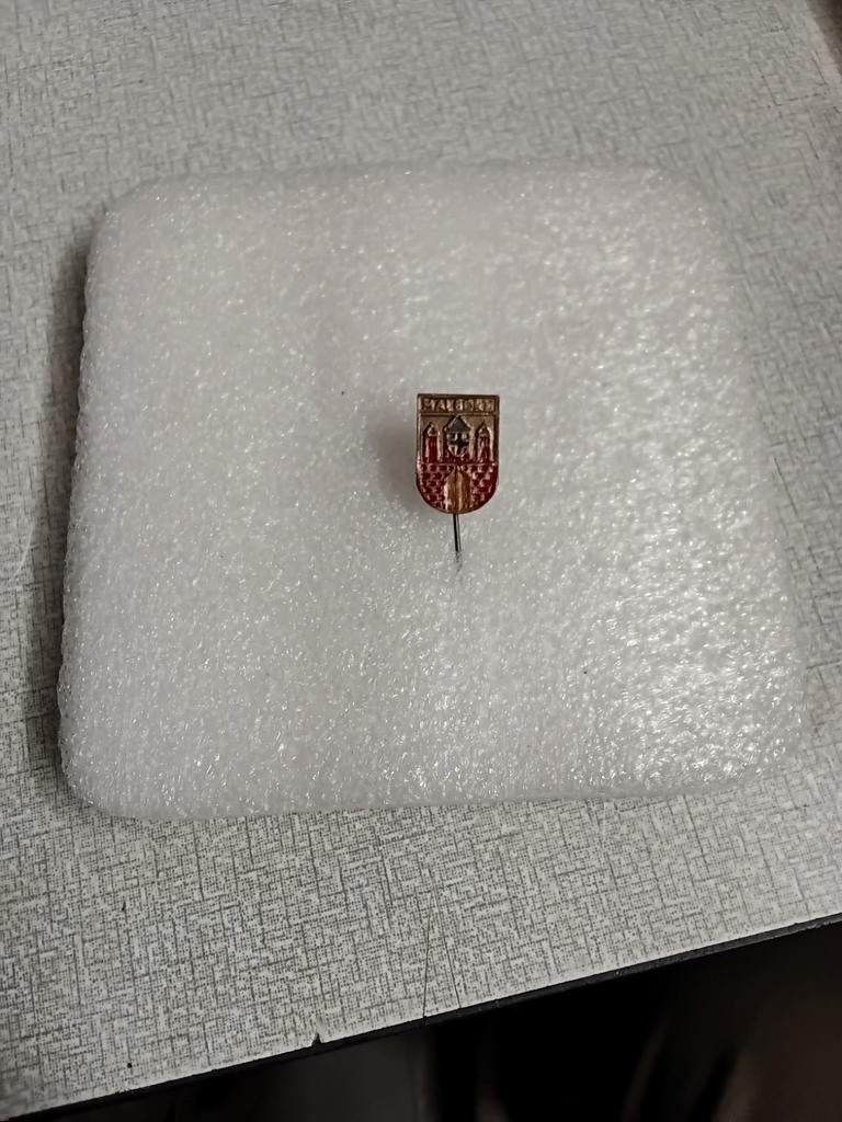 Souvenir speldje van wapen van ;  Malbony, Ophalen of Verzenden