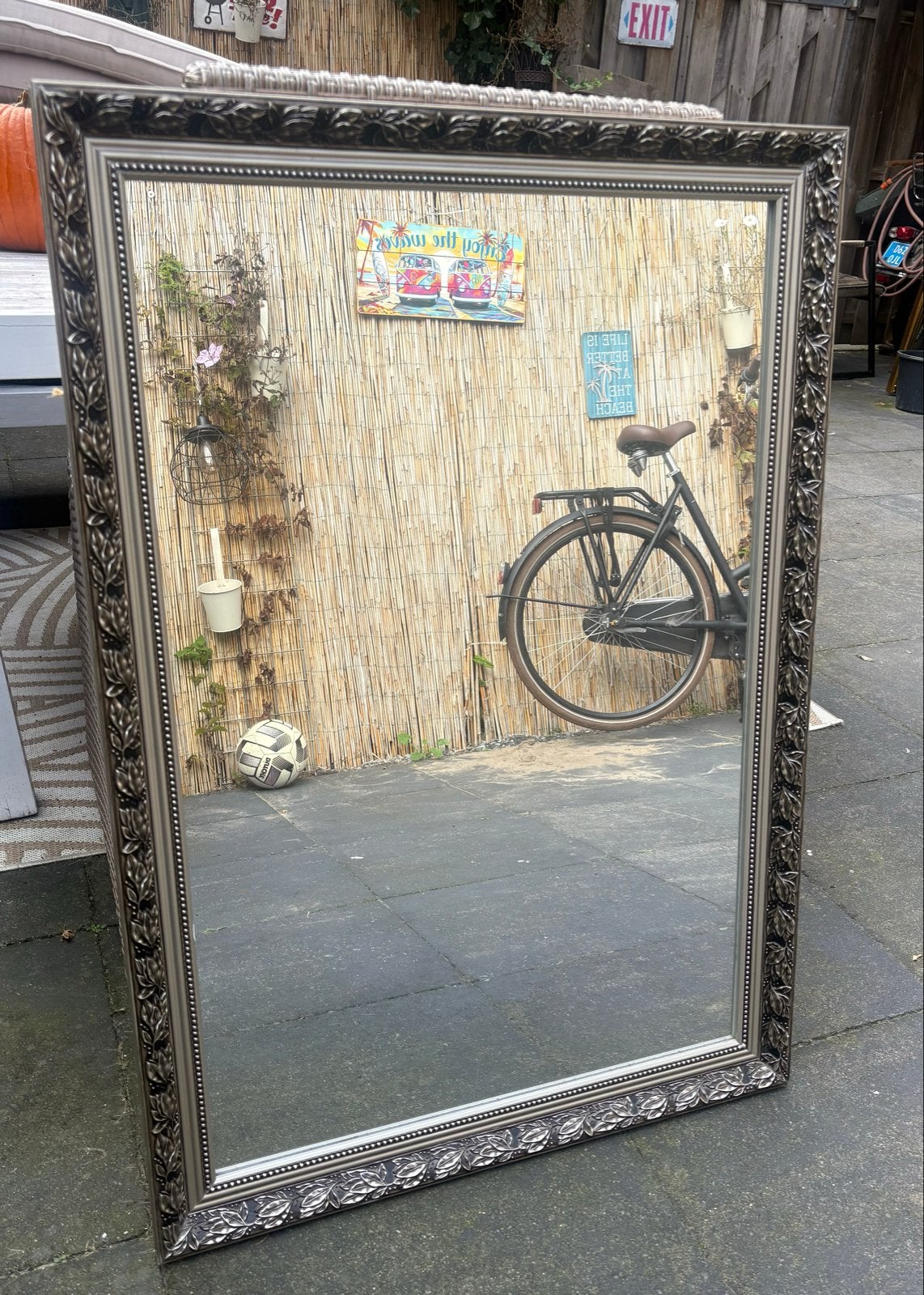Decoratieve spiegel 80x120 cm met sierlijke lijst, Huis en Inrichting, Ophalen, Gebruikt, 100 tot 150 cm, 75 tot 100 cm