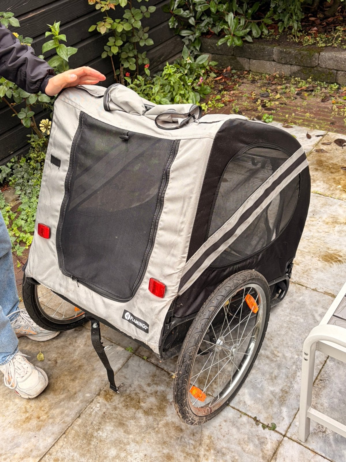 Flamingo hondenfietskar Dog Bike Trailer, Ophalen, Gebruikt