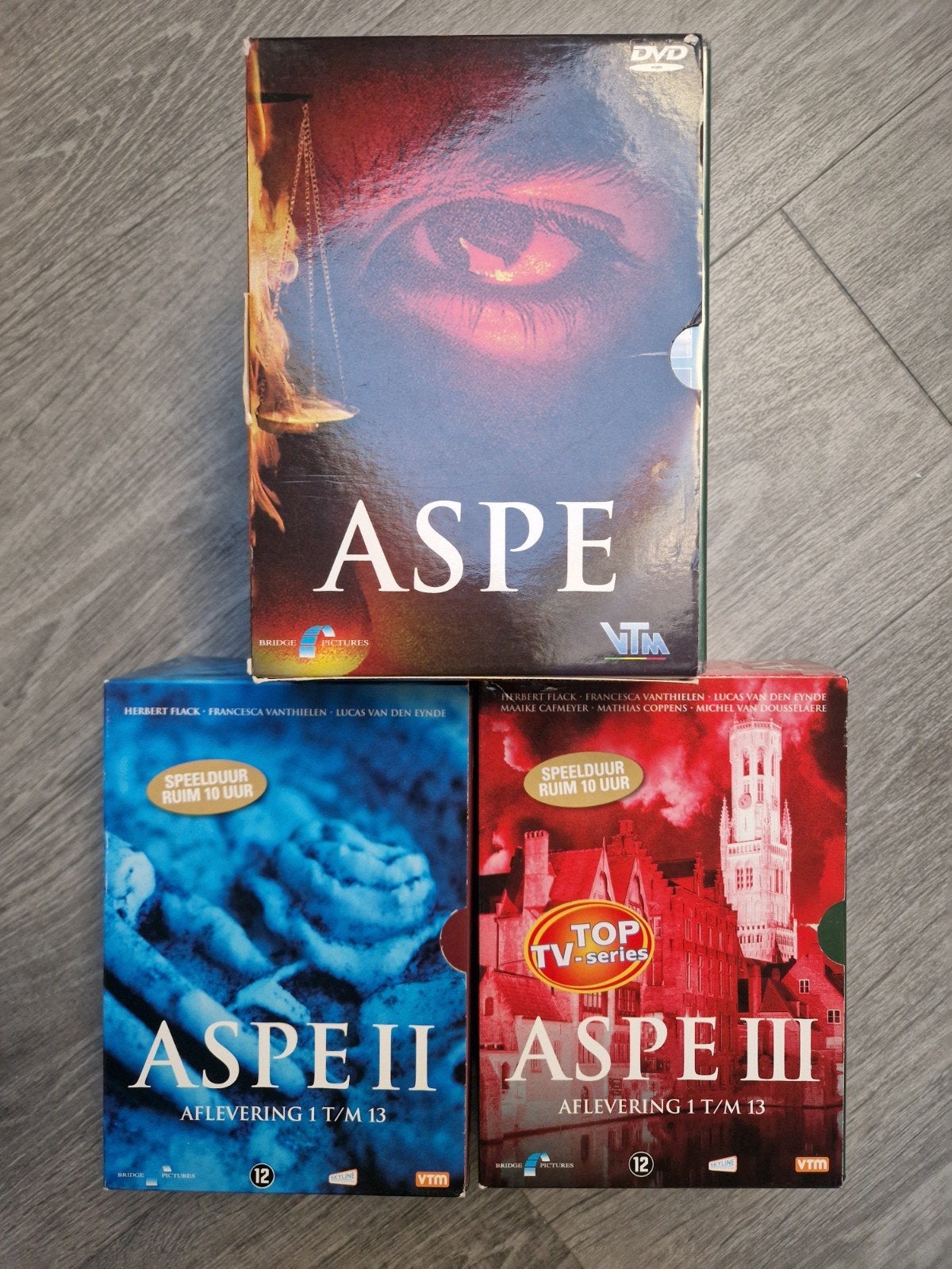 Aspe DVD Boxen - Seizoen I, II en III - Complete serie, Gebruikt, Misdaad, Nederlands, Seizoen 1