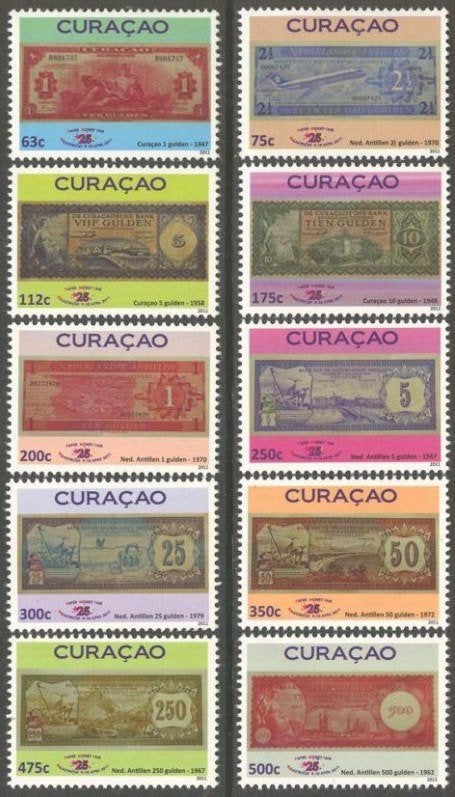 Curacao 28/37 postfris Papiergeldbeurs 2011, Ophalen of Verzenden, Postfris