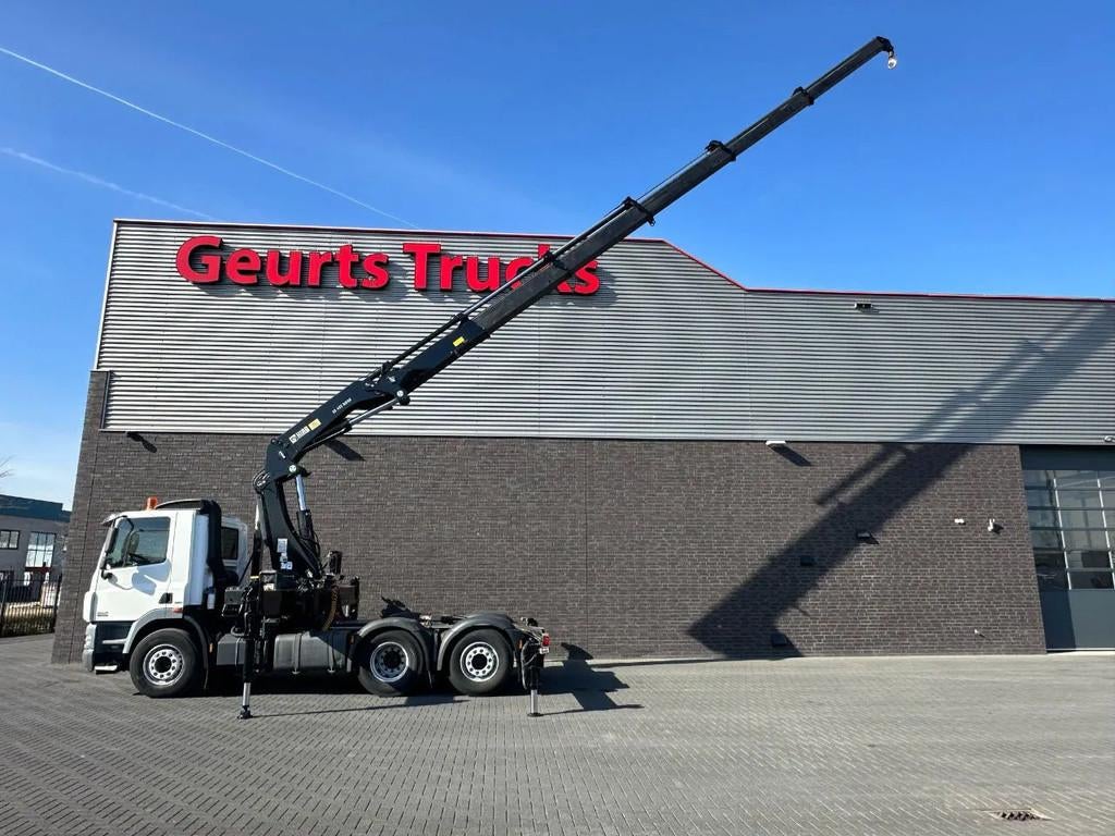 DAF CF 85 410 6X2 + HIAB 422EP-5 HIPRO TREKKER/SATTELZUG/TRA, Automaat, Euro 5, Wit, Origineel Nederlands