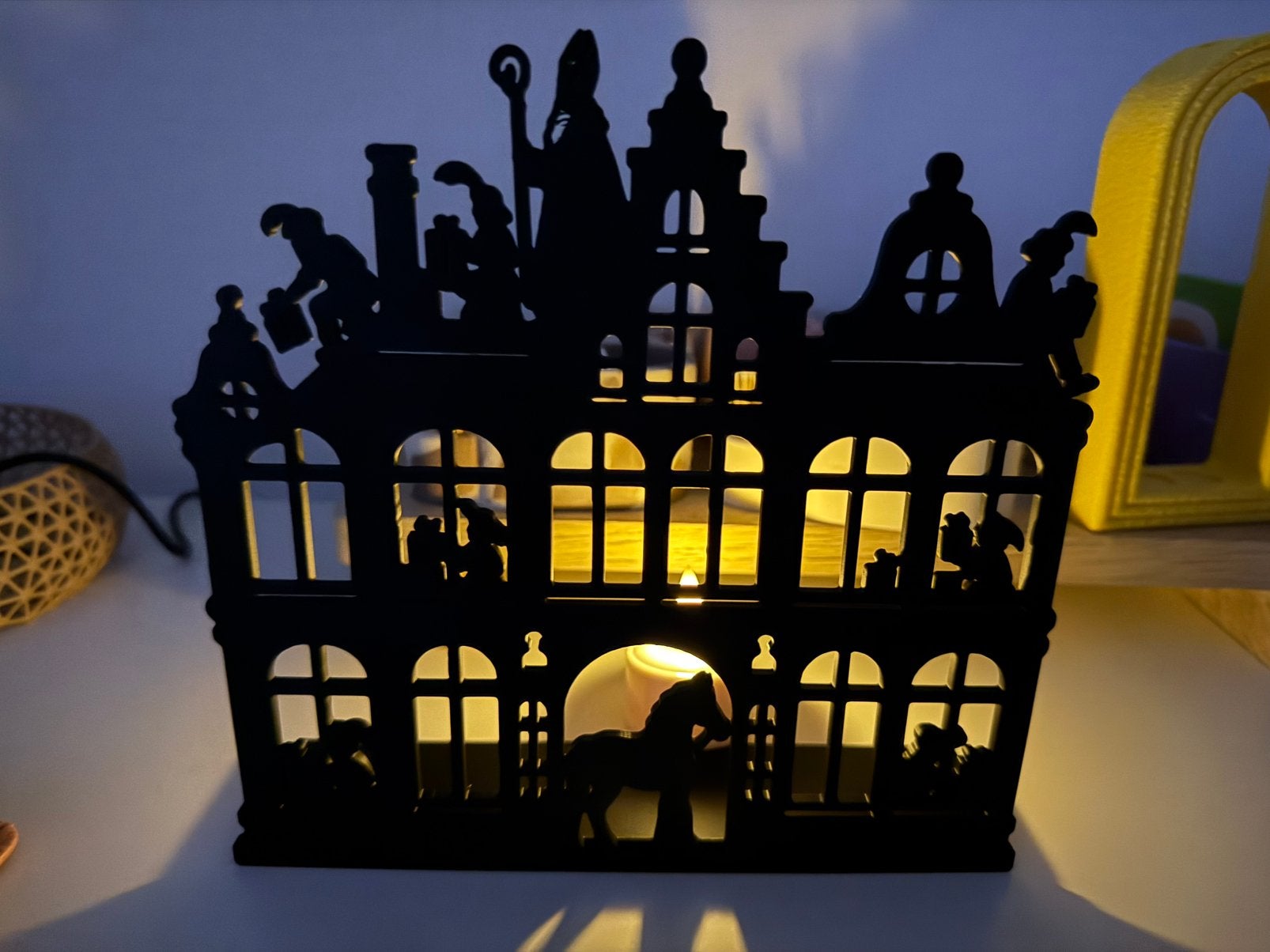 Verschillende Sinterklaas feest silhouetten boot/huizen/piet, Diversen, Ophalen of Verzenden, Nieuw