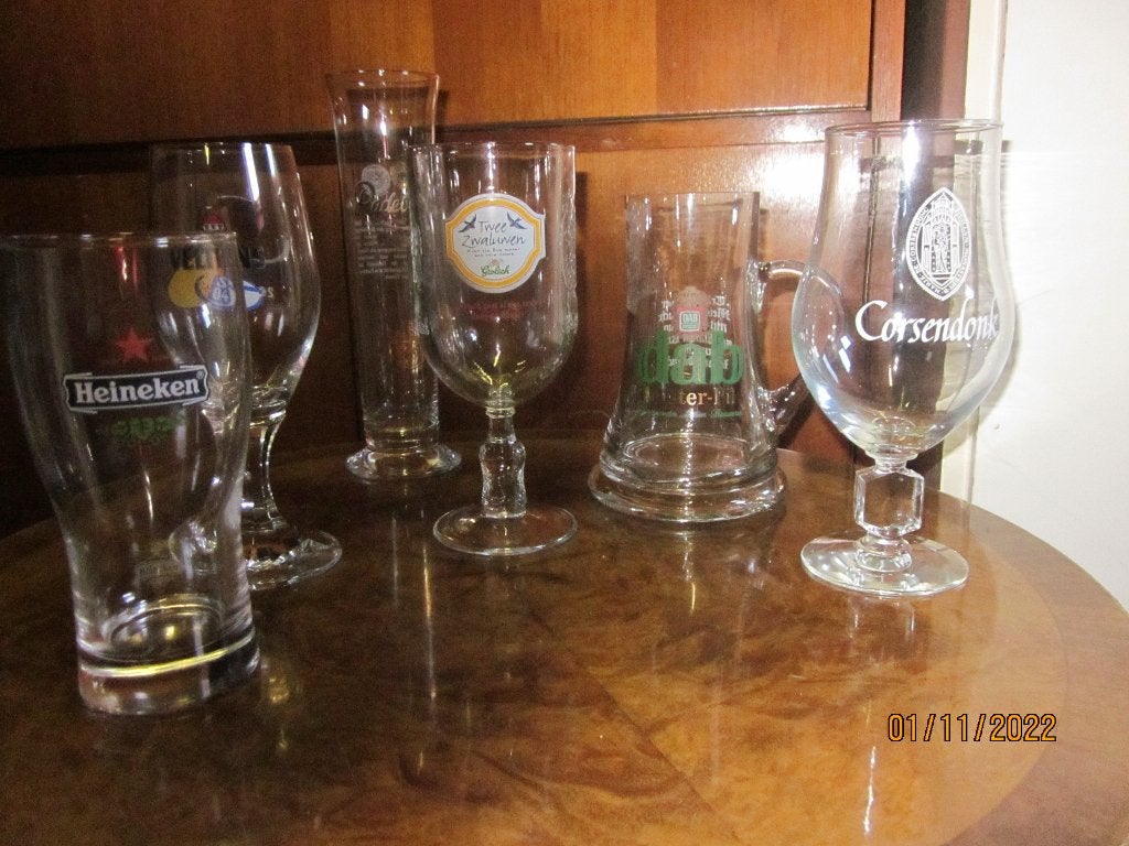 bierglazen div. merken, Ophalen, Glas of Glazen, Nieuw, Glas