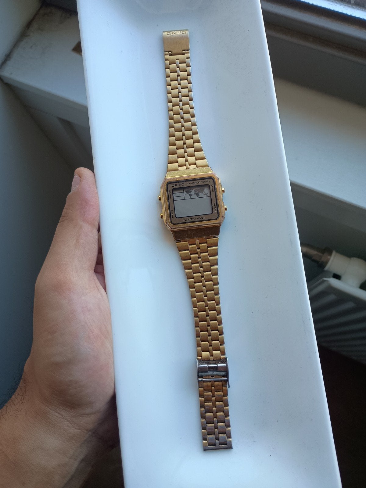 Casio Horloge Goudkleurig - Vintage Stijl, Overige merken, Gebruikt, Polshorloge, Ophalen of Verzenden