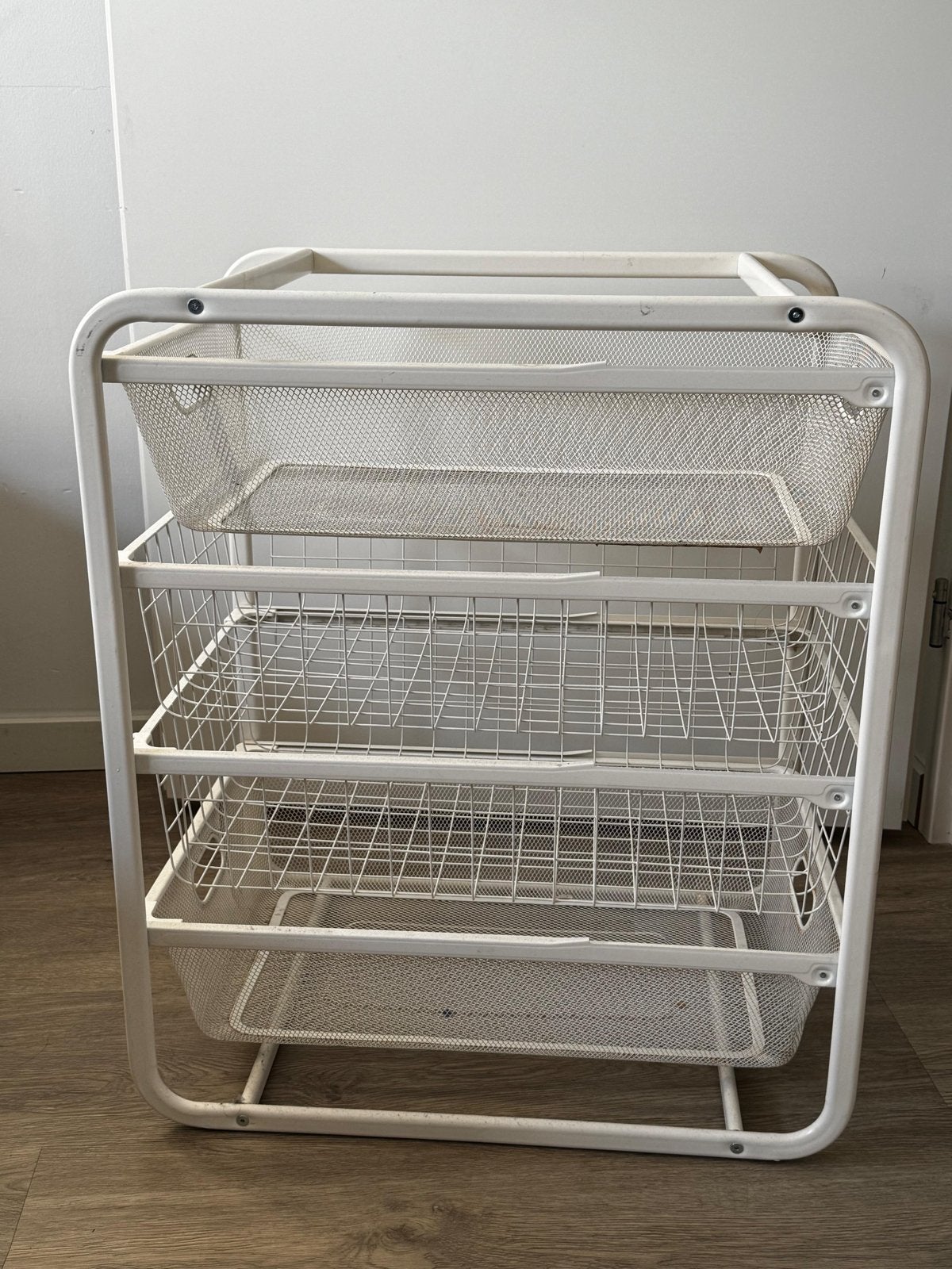 Witte IKEA opbergbakken met 3 lades, Huis en Inrichting, Kasten | Overige, Ophalen, Gebruikt