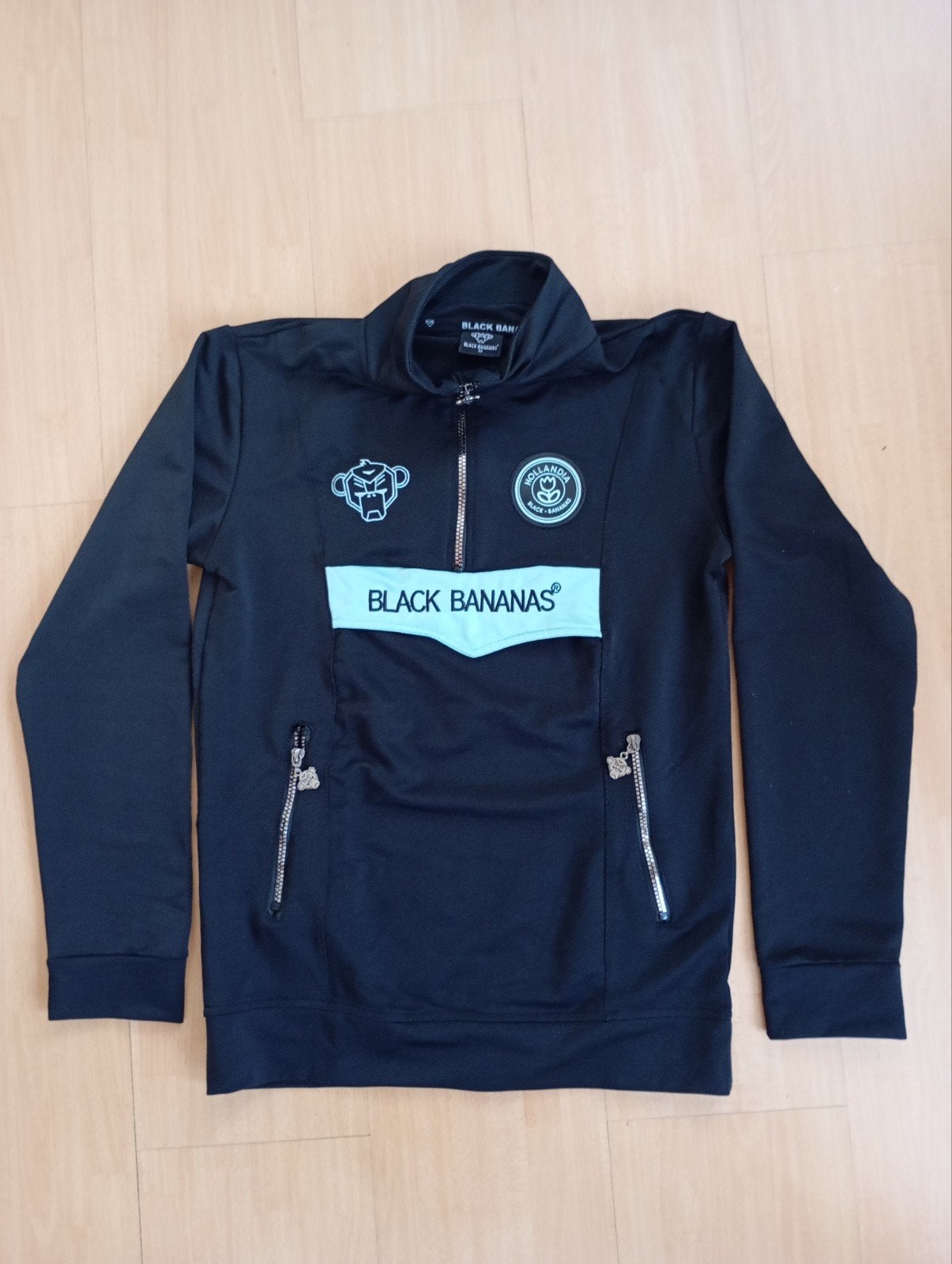 Black Bananas Hollandia Quarter-Zip Jacket – Maat M, Ophalen of Verzenden, Zo goed als nieuw, Zwart