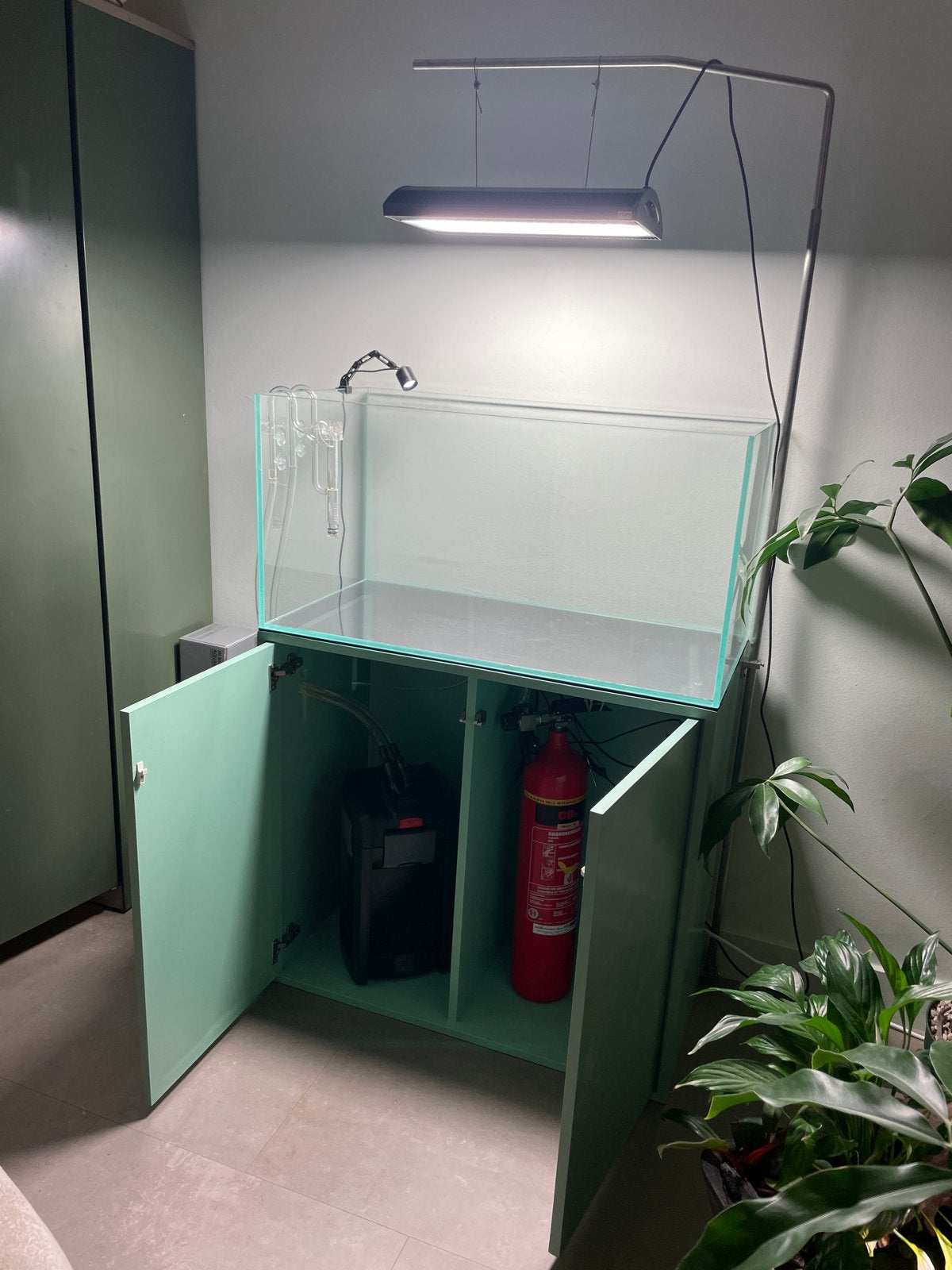 Ila aquarium 90x45x45 met alle toebehoren, Ophalen, Verwarming, Gebruikt, Leeg aquarium