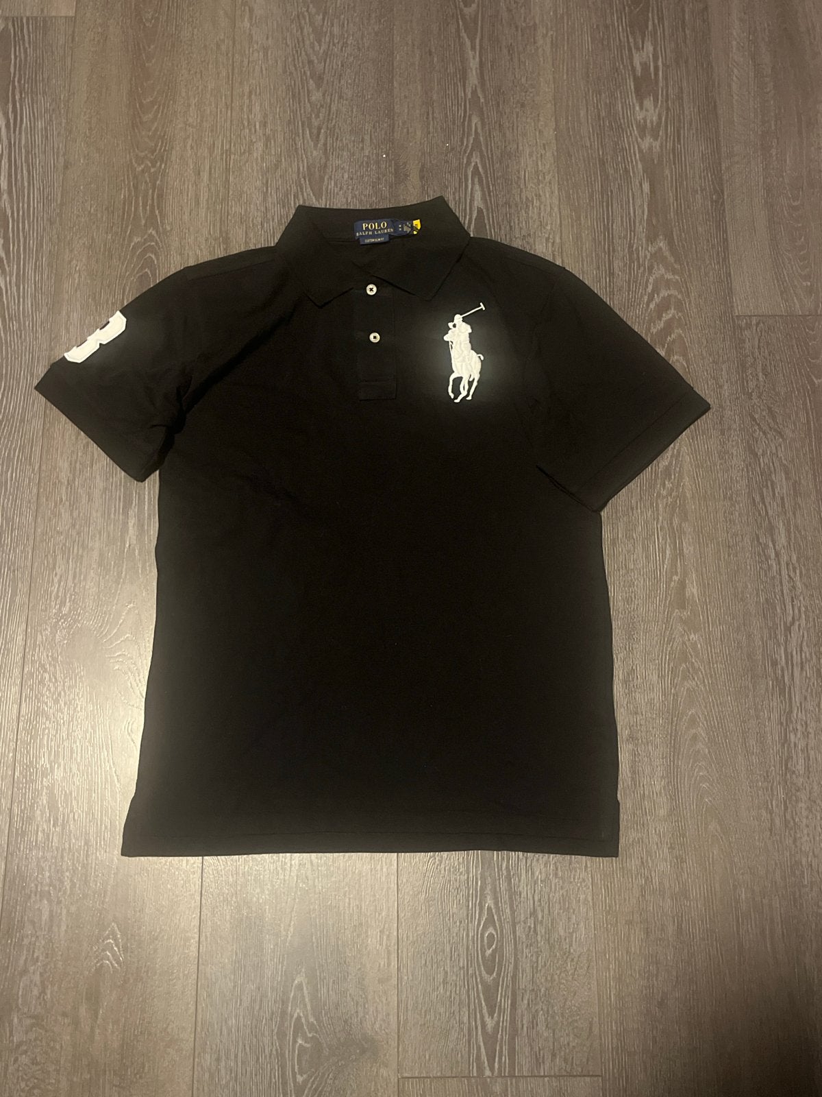 Ralph Lauren Big Pony Polo Zwart Wit - Maten M & L, Ophalen of Verzenden, Nieuw, Maat 48/50 (M), Zwart