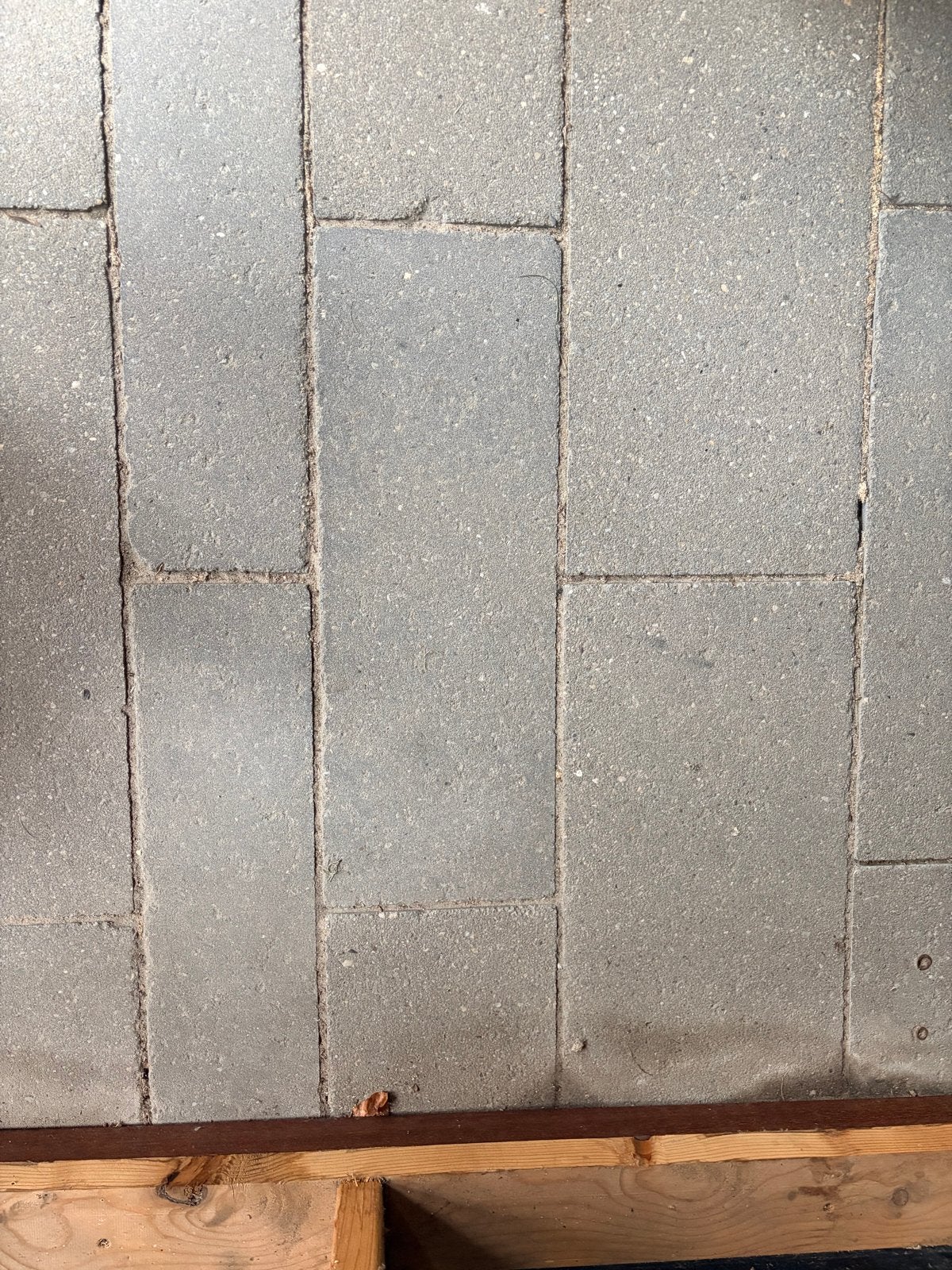 Betonstenen grijs/blauw 16m2 in diverse maten, Ophalen, Gebruikt, 10 m² of meer, Beton
