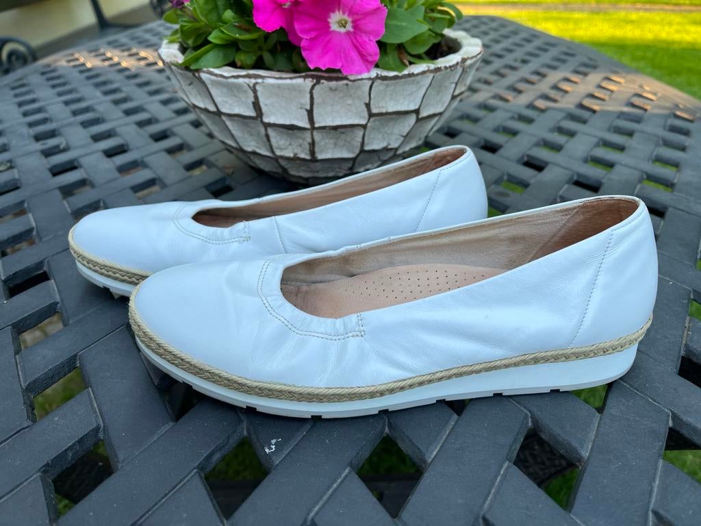 Gabor schoenen wit leer maat 38 breedte G, Ophalen of Verzenden, Zo goed als nieuw, Wit, Sneakers of Gympen