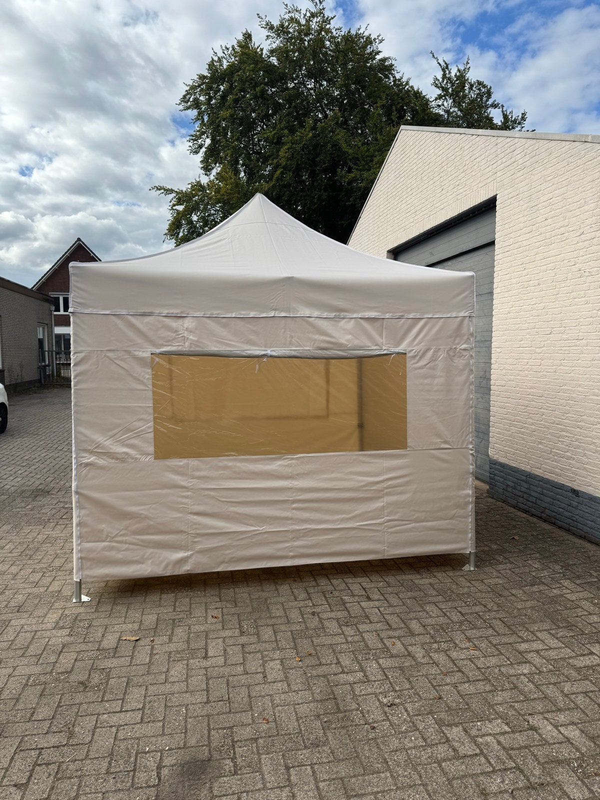 Foto 3 van Professionele 3x3 Beige  Partytent Aluminium - Zeshoekig
