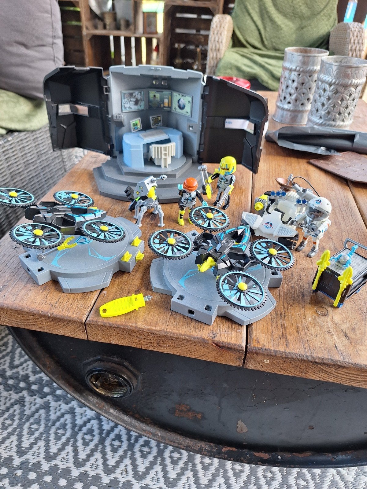 Playmobil Space set met commandocentrum en drones, Gebruikt, Complete set, Overige typen, Ophalen of Verzenden