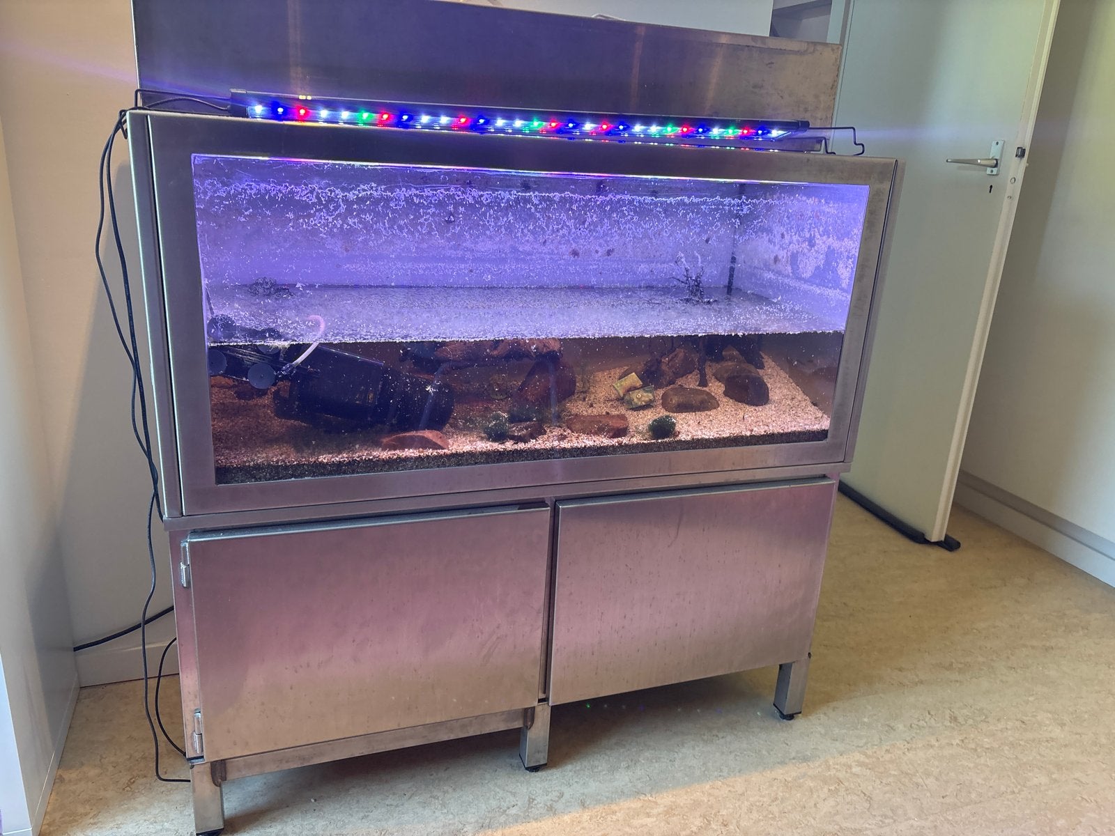 Aquarium, Ophalen, Leeg aquarium
