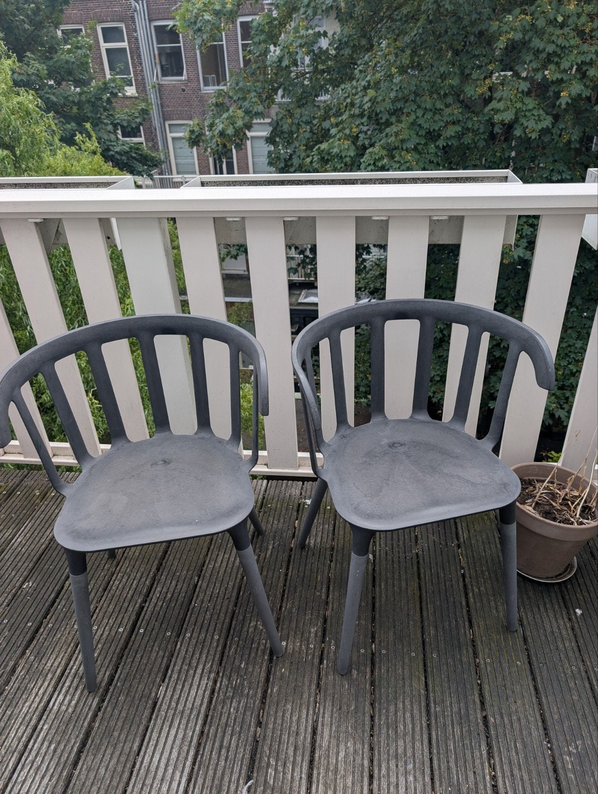 IKEA PS 2012 Outdoor Chair - Black, Design Marcus Arvonen, Kunststof, Gebruikt, Twee, Zwart
