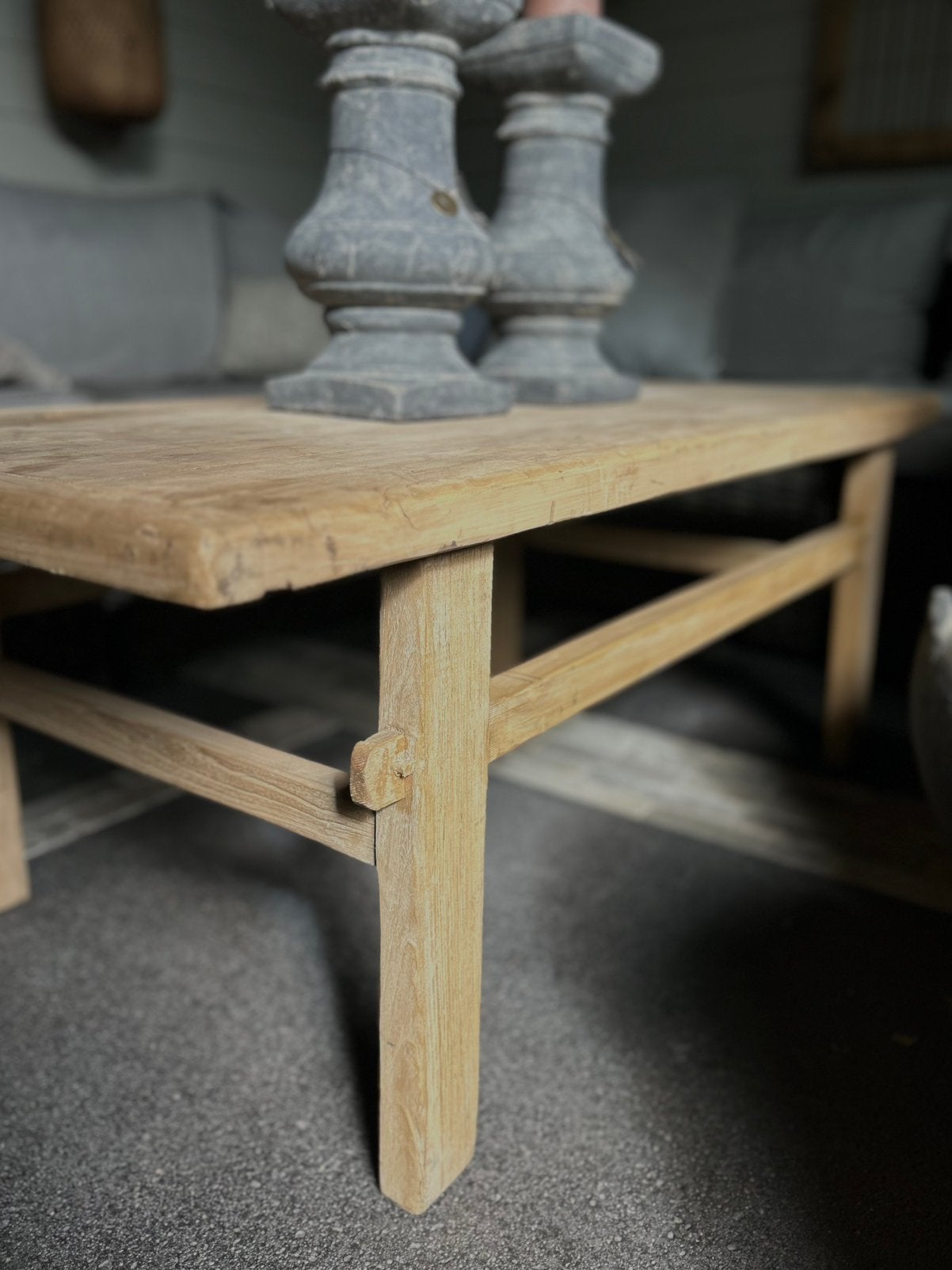 Chinese salon tafel elmwood oosters sober sleets imperfect, Huis en Inrichting, Ophalen, 100 tot 150 cm, 50 tot 100 cm, Zo goed als nieuw