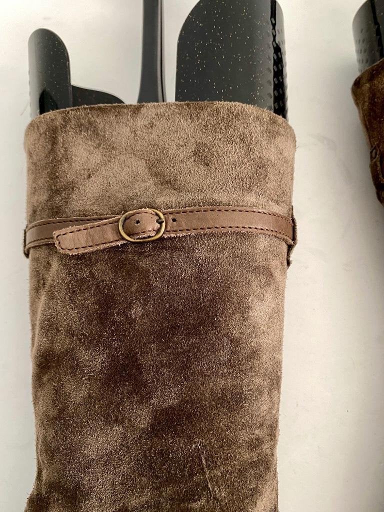 J482 Fru.it maat 39 leren laarzen laarsjes boots leer bruin, Bruin, Ophalen of Verzenden, Zo goed als nieuw, Hoge laarzen