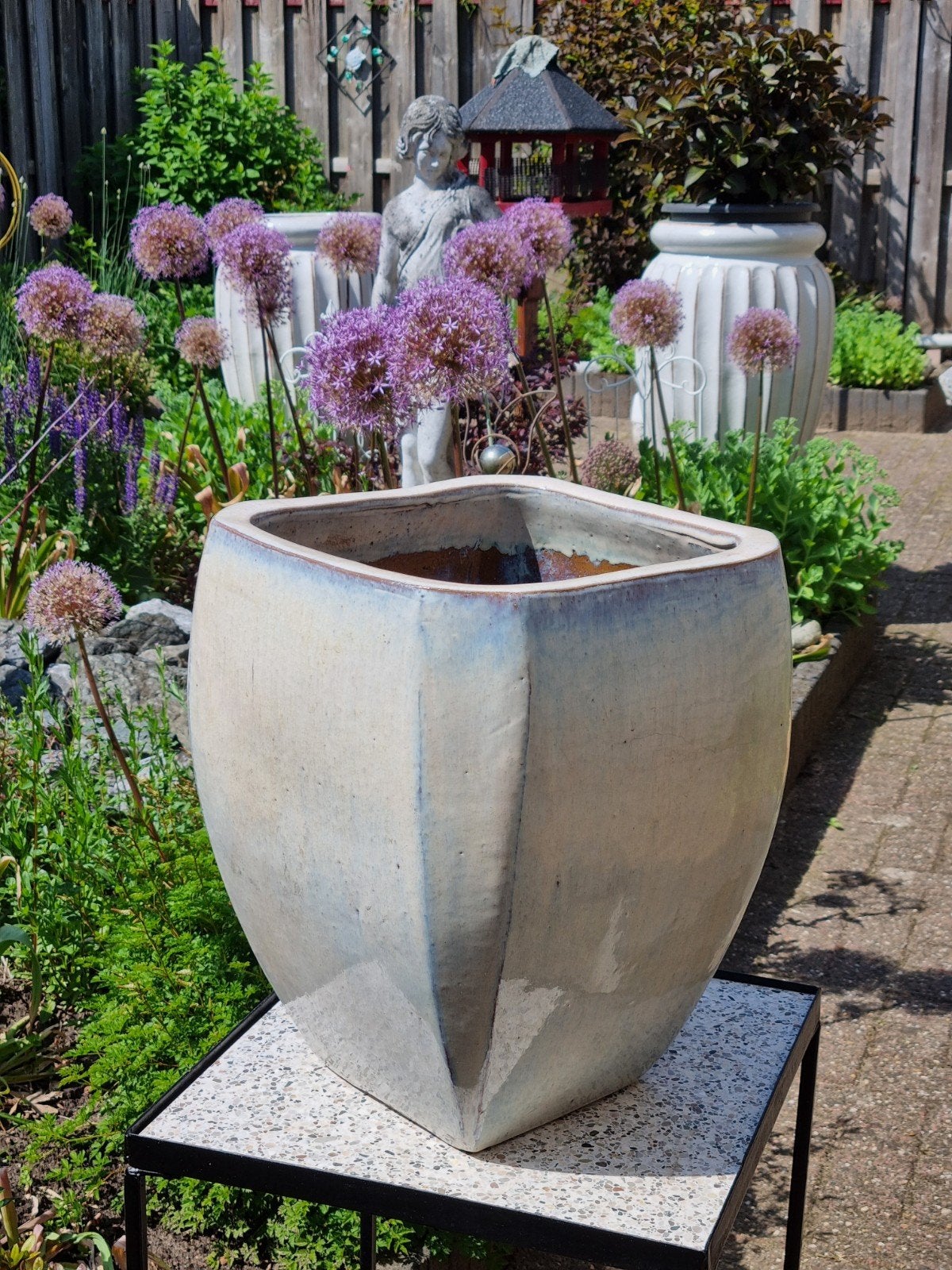 Nette, crème kleurige,          TERRASPOT  zwaar Terracotta, Tuin en Terras, Bloembakken en Plantenbakken, Ophalen, Steen, Gebruikt