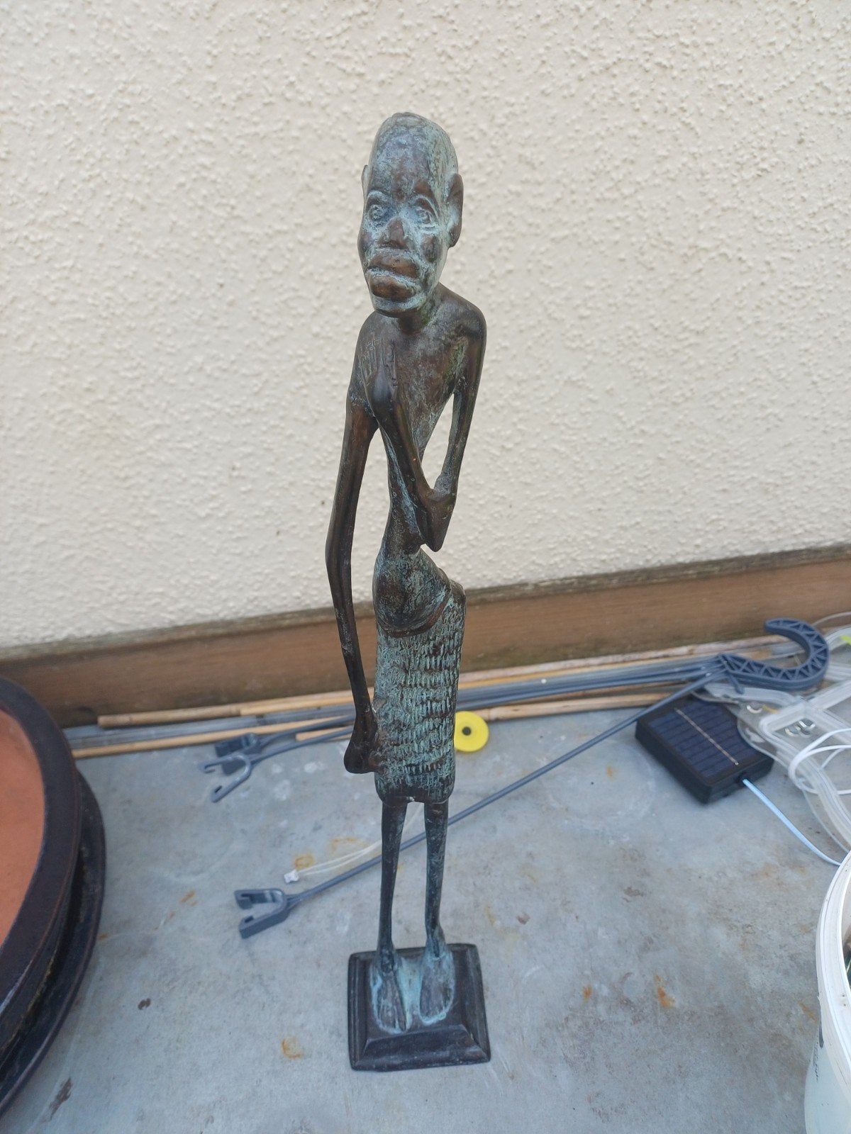 Antiek bronzen Afrikaanse kunst massief, Ophalen of Verzenden
