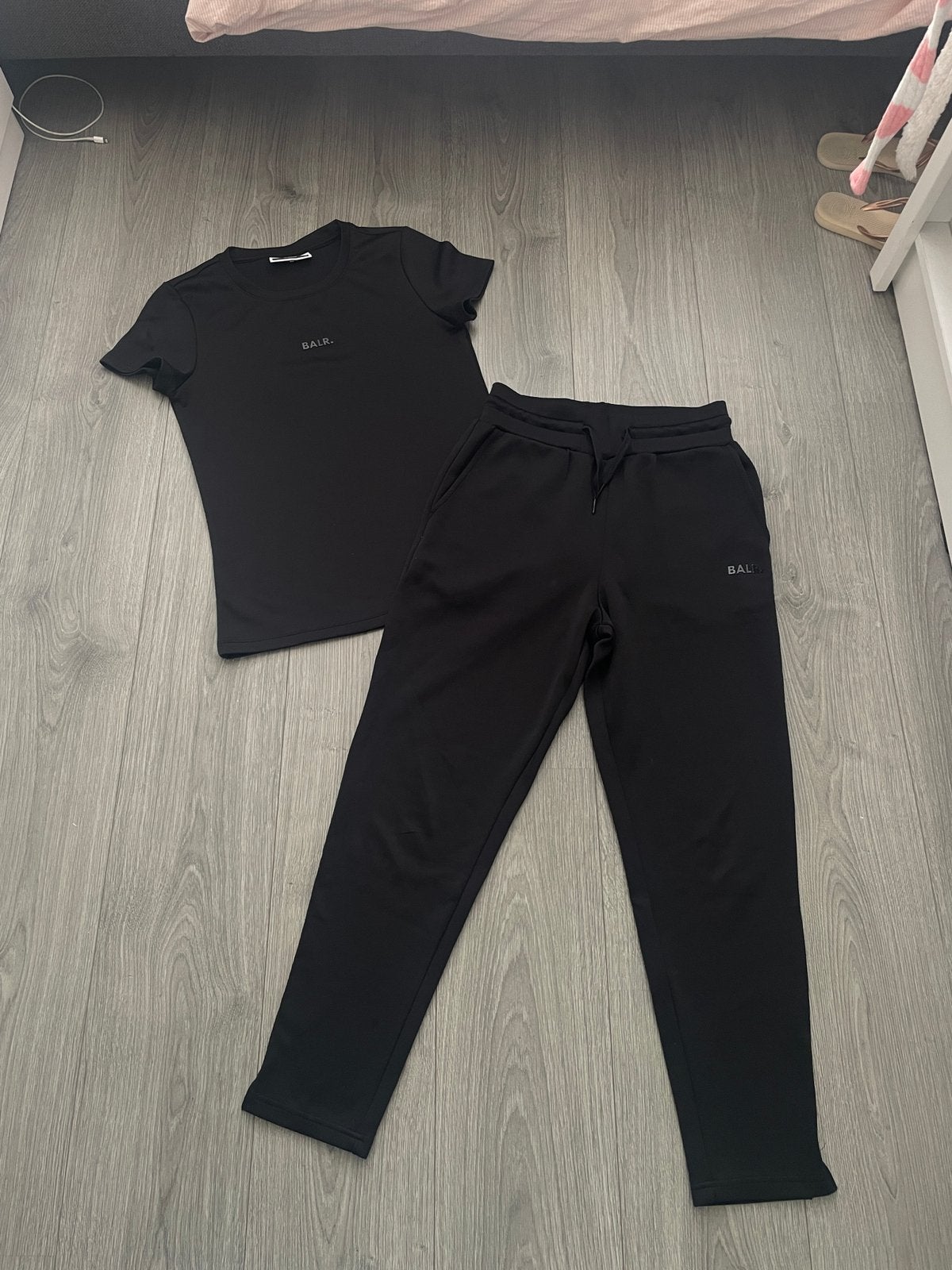 BALR dames zwart traingspak set shirt en jogger mt S / M, Ophalen of Verzenden, Zo goed als nieuw, Maat 38/40 (M), Zwart