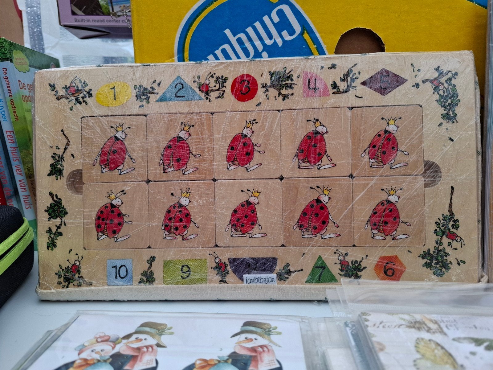 Vintage Telbord Lieveheersbeestjes Educatief Speelgoed, Kinderen en Baby's, Ophalen of Verzenden, Gebruikt, Rekenen