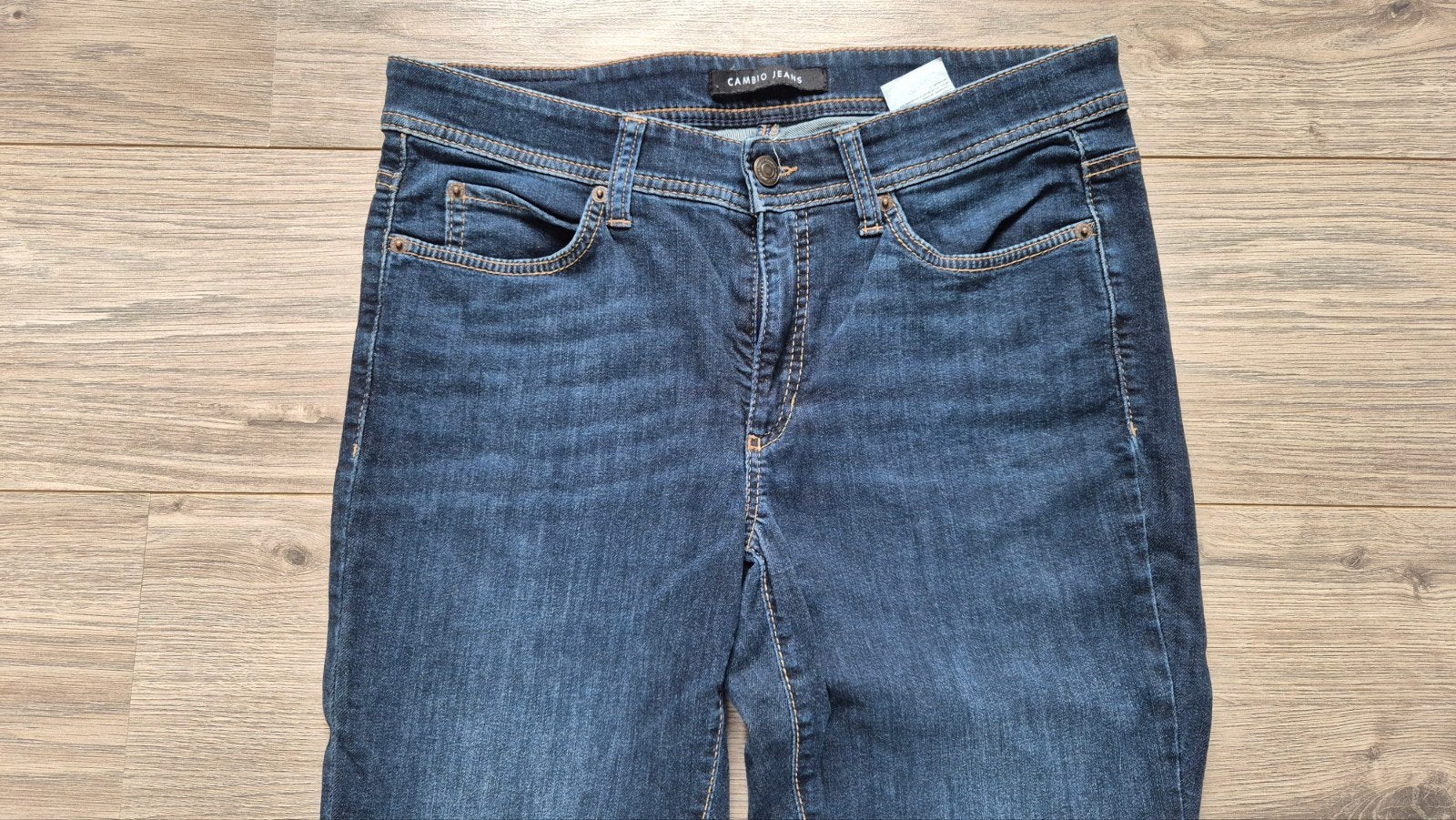 Cambio Parla zip jeans stretch spijkerbroek maat 40, Ophalen of Verzenden, Zo goed als nieuw, Blauw, W30 - W32 (confectie 38/40)