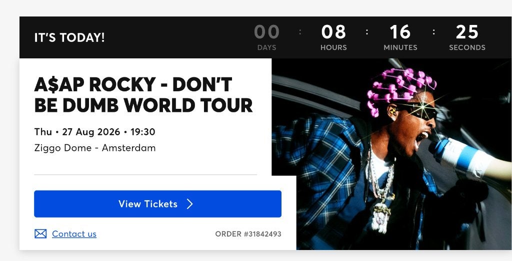 A$AP Rocky - 2x Amsterdam Standing Tickets, Tickets en Kaartjes, Concerten | R&B en Hiphop, Twee personen, Augustus