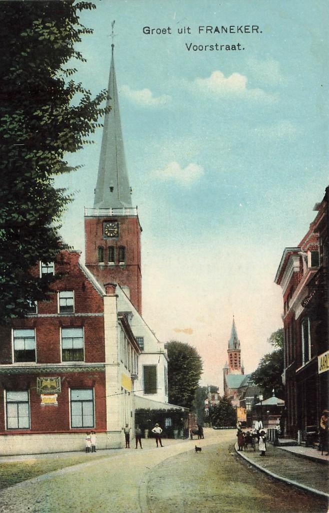 Franeker, Voorstraat, Ophalen of Verzenden, 1920 tot 1940, Ongelopen, Friesland