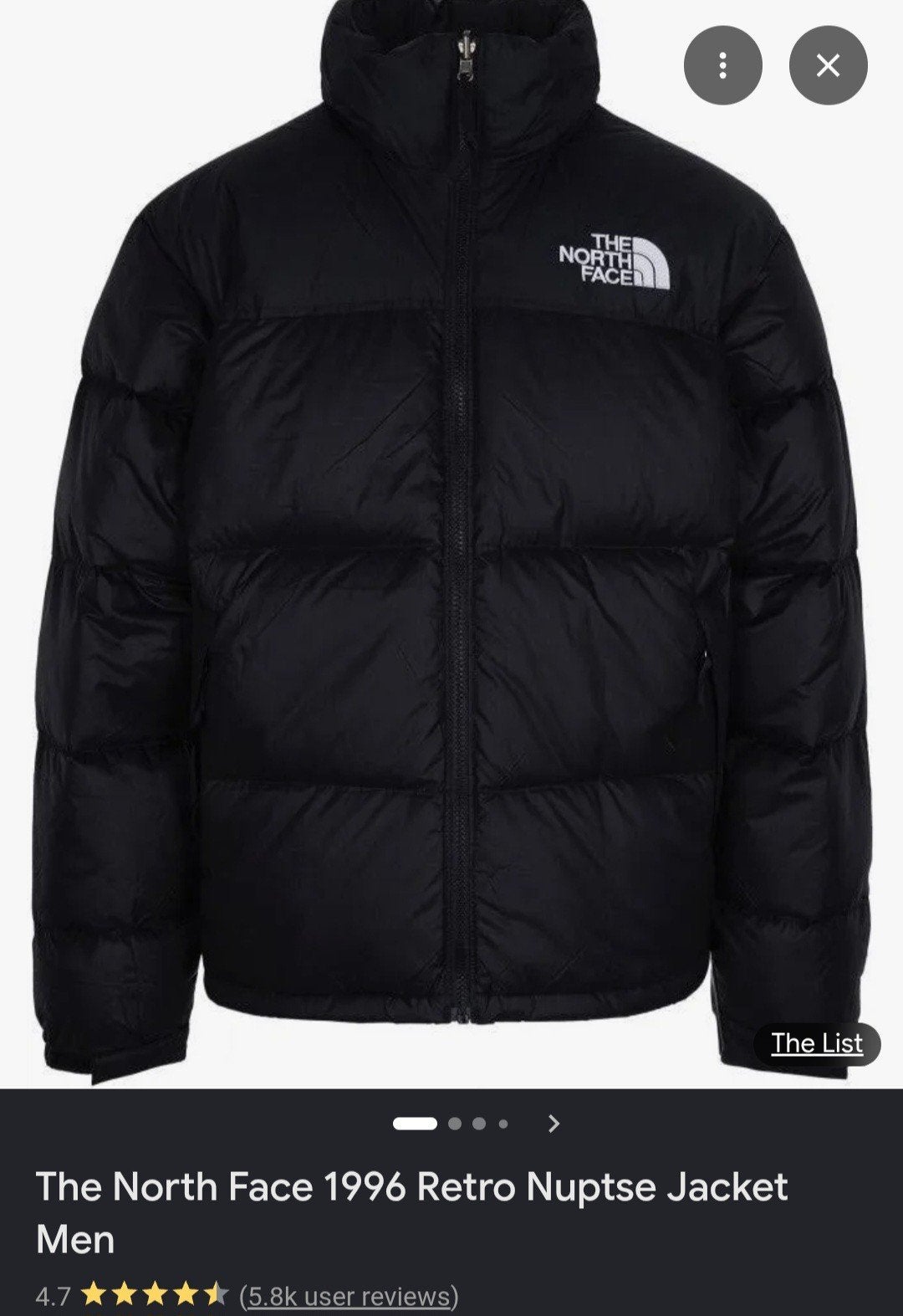 The North Face 1996 Retro Nuptse Puffer Jacket, Ophalen of Verzenden, Zo goed als nieuw, Zwart