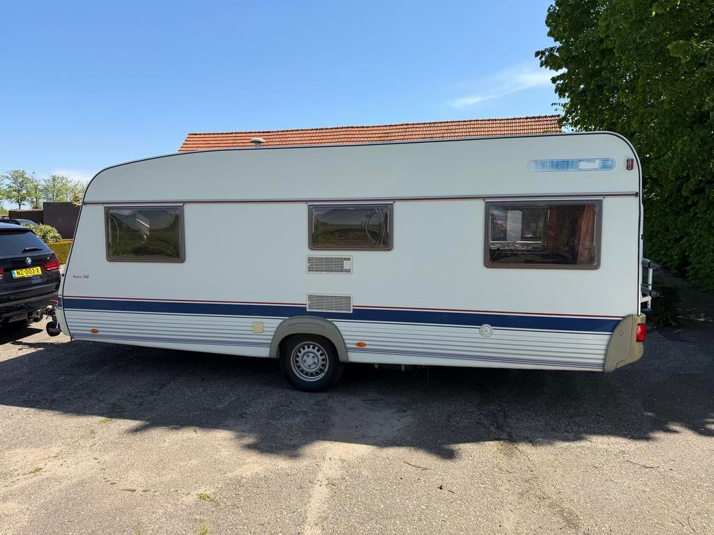 Ruime wilk stern 560 voor 6 personen+airco+voortent, Rondzit, Particulier, Tot en met 6, 5 tot 6 meter