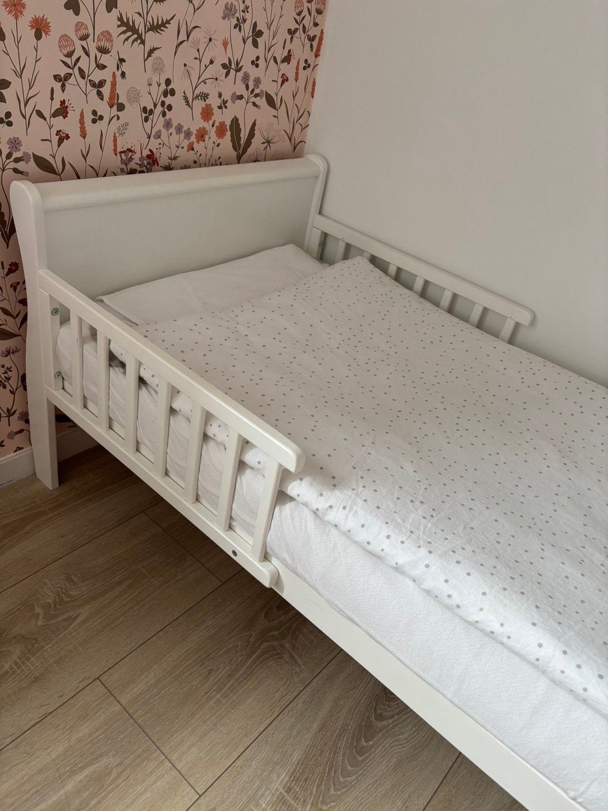 Woodies Peuterbed 70x140cm including matras, Ophalen, 70 tot 85 cm, 140 tot 160 cm, Zo goed als nieuw