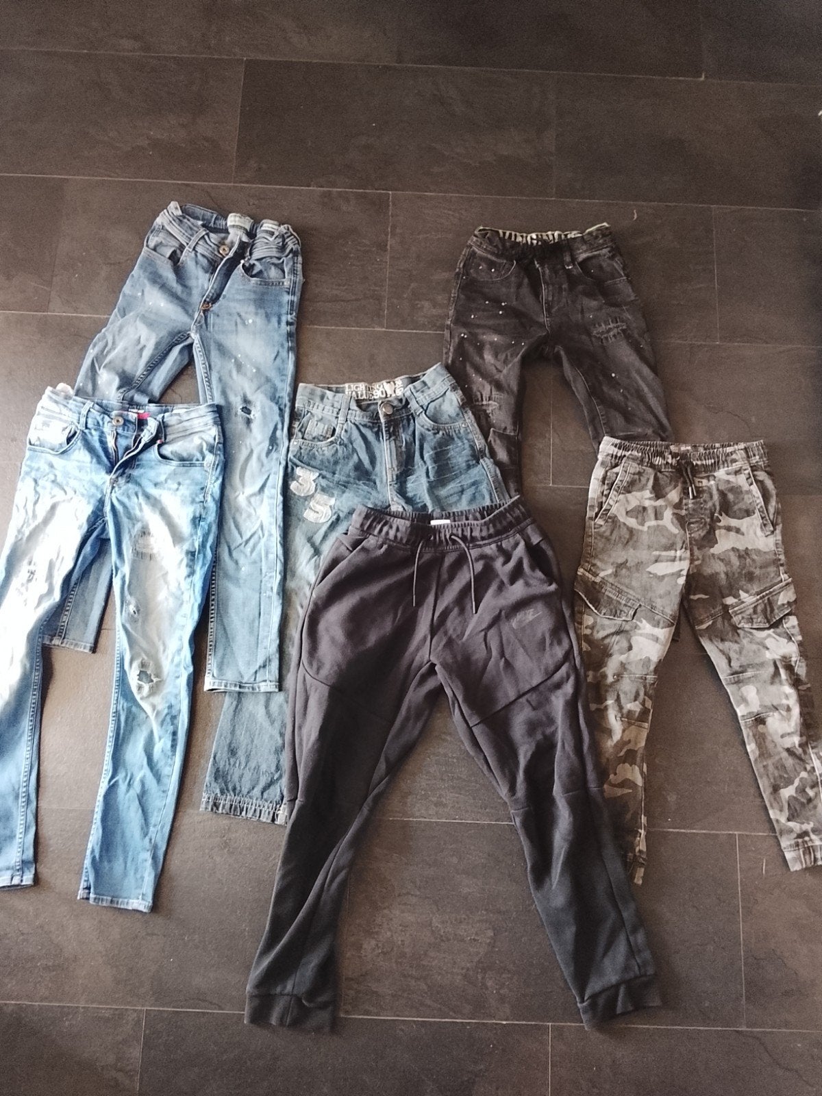 Kinder spijkerbroeken maat 128 - Vingino en meer, Ophalen of Verzenden, Gebruikt, Vingino, Jongen of Meisje