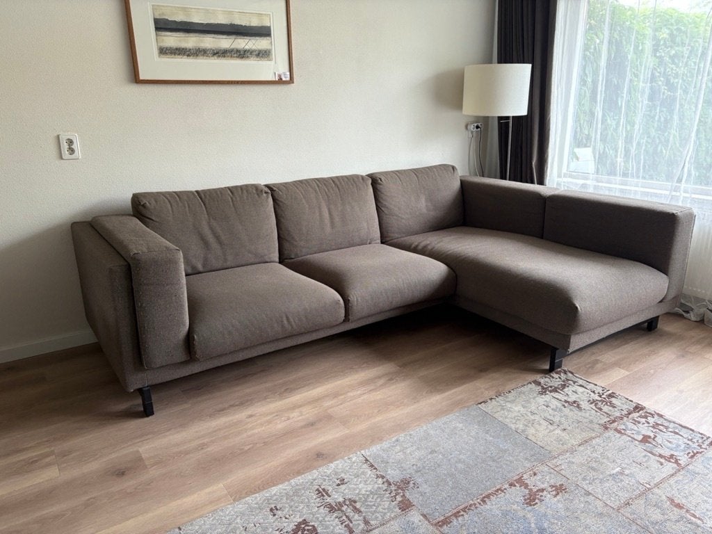 IKEA Nockeby Loungebank met Pocketvering (Bruin), Huis en Inrichting, Banken | Bankstellen, Ophalen, Gebruikt, Hoekbank, IKEA, tijdloos