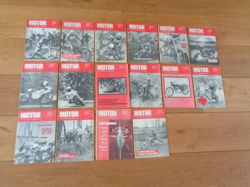 16 x Motorfiets - Vintage Motor Weekblad - Tijdschrift 1975, Boeken, Motoren, Verzenden, Gelezen