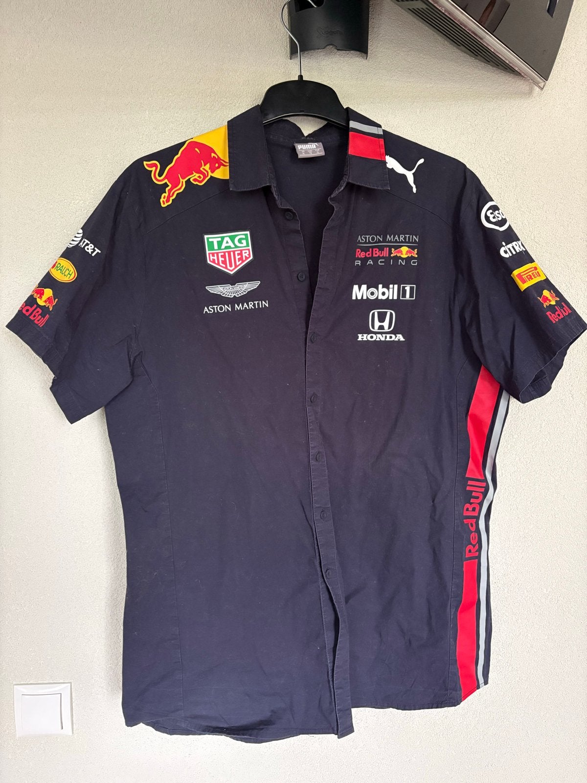 Red Bull Racing F1 overhemd - Puma - Maat XL - F1 Zandvoort, Ophalen of Verzenden, Zo goed als nieuw, Maat 56/58 (XL), Blauw