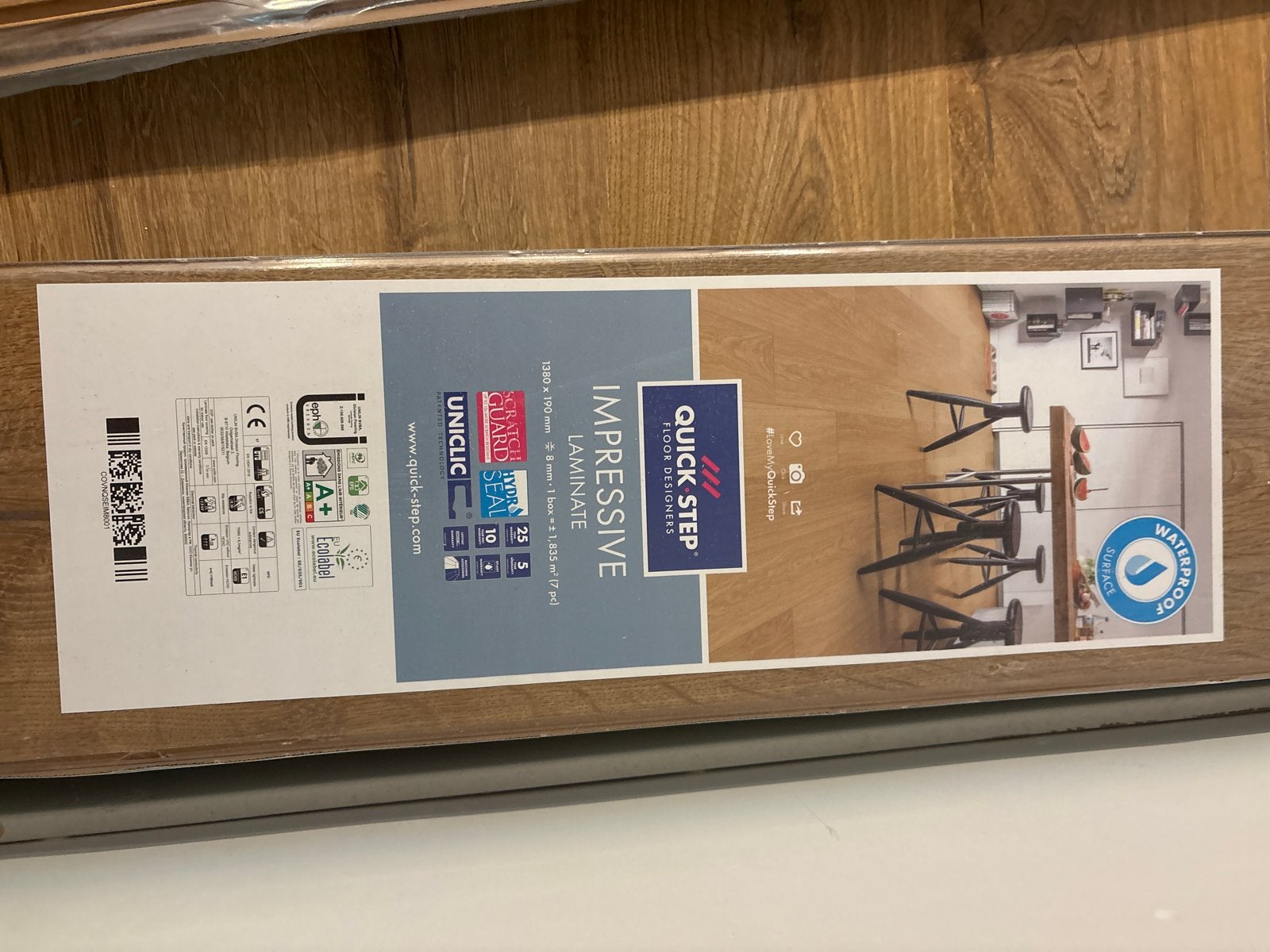 Quick-Step Impressive Laminaat Eiken  4,5m2, Ophalen, Bruin, Nieuw, Minder dan 5 m²
