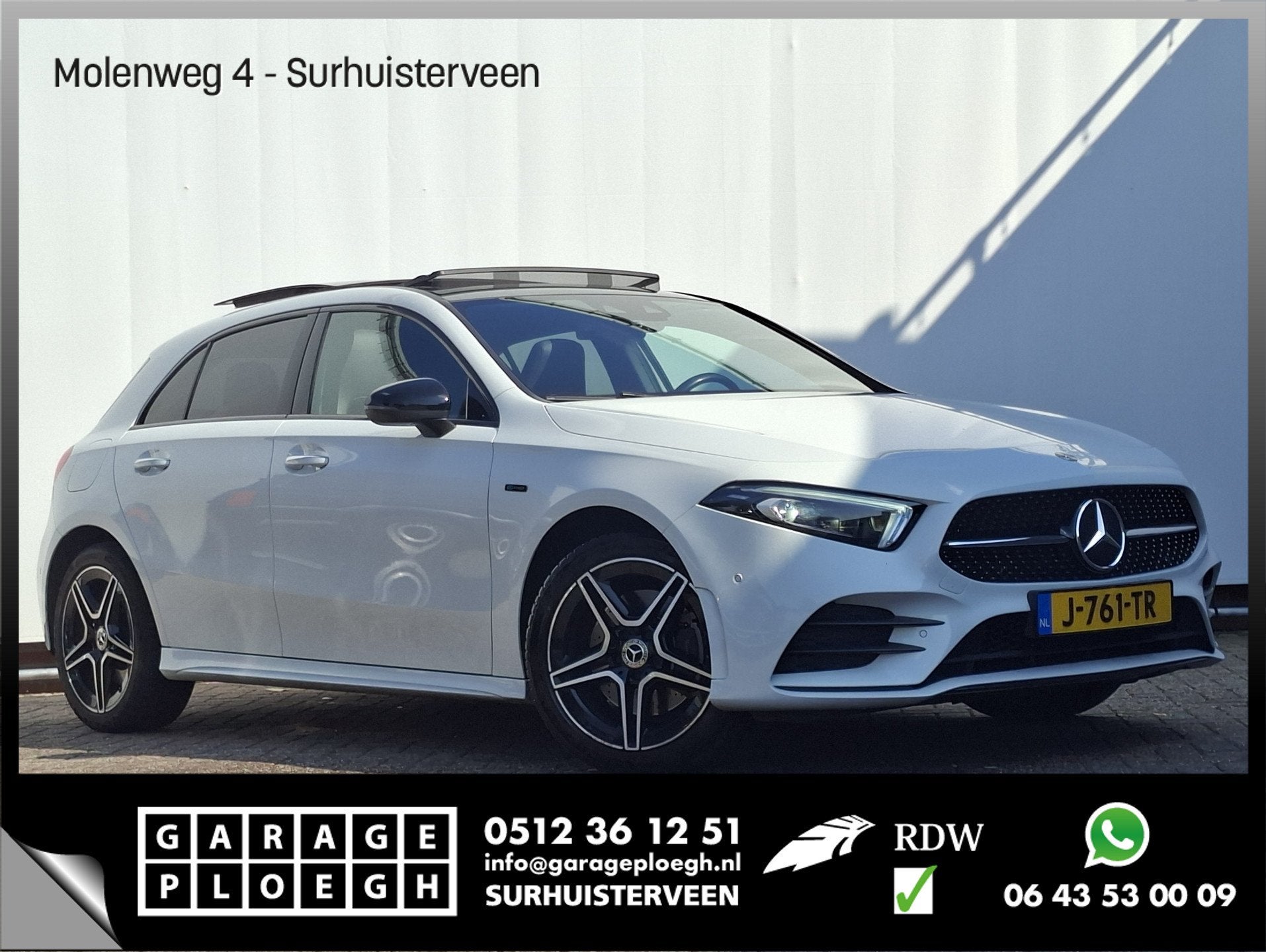 Mercedes-Benz A-Klasse 250 e Business Solution PHEV AMG Pano, Auto's, Mercedes-Benz, Gebruikt, Euro 6, 4 cilinders, Wit