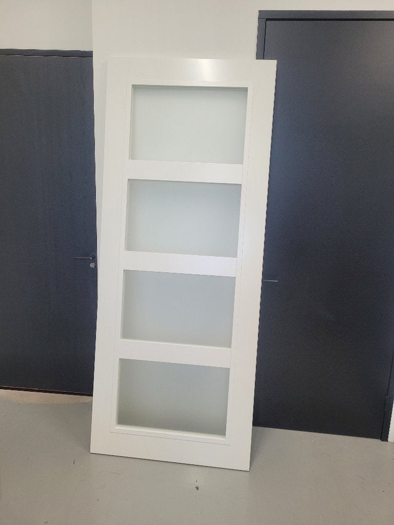 *Showroomdeur* Binnendeur met glas NDB901 -Nova design - Wit, Doe-het-zelf en Verbouw, Deuren en Horren, Ophalen, 80 tot 100 cm